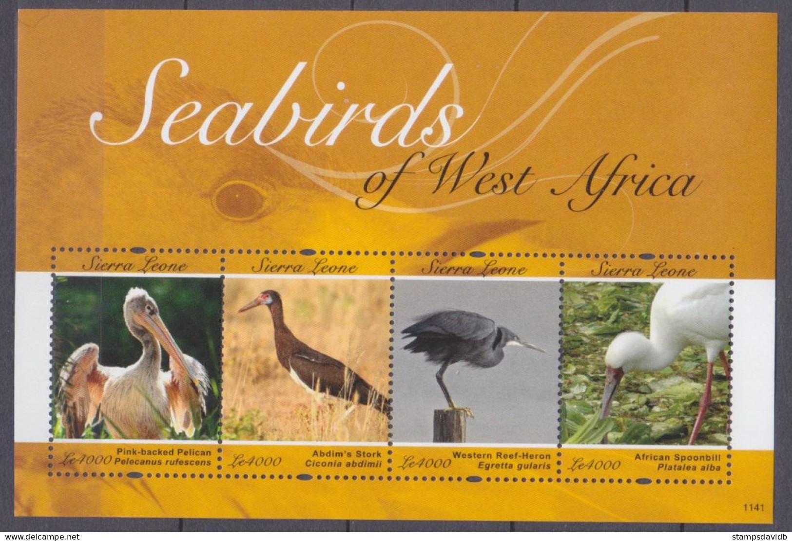 2011 Sierra Leone 5592-5595KL Birds 13,00 € - Marine Web-footed Birds