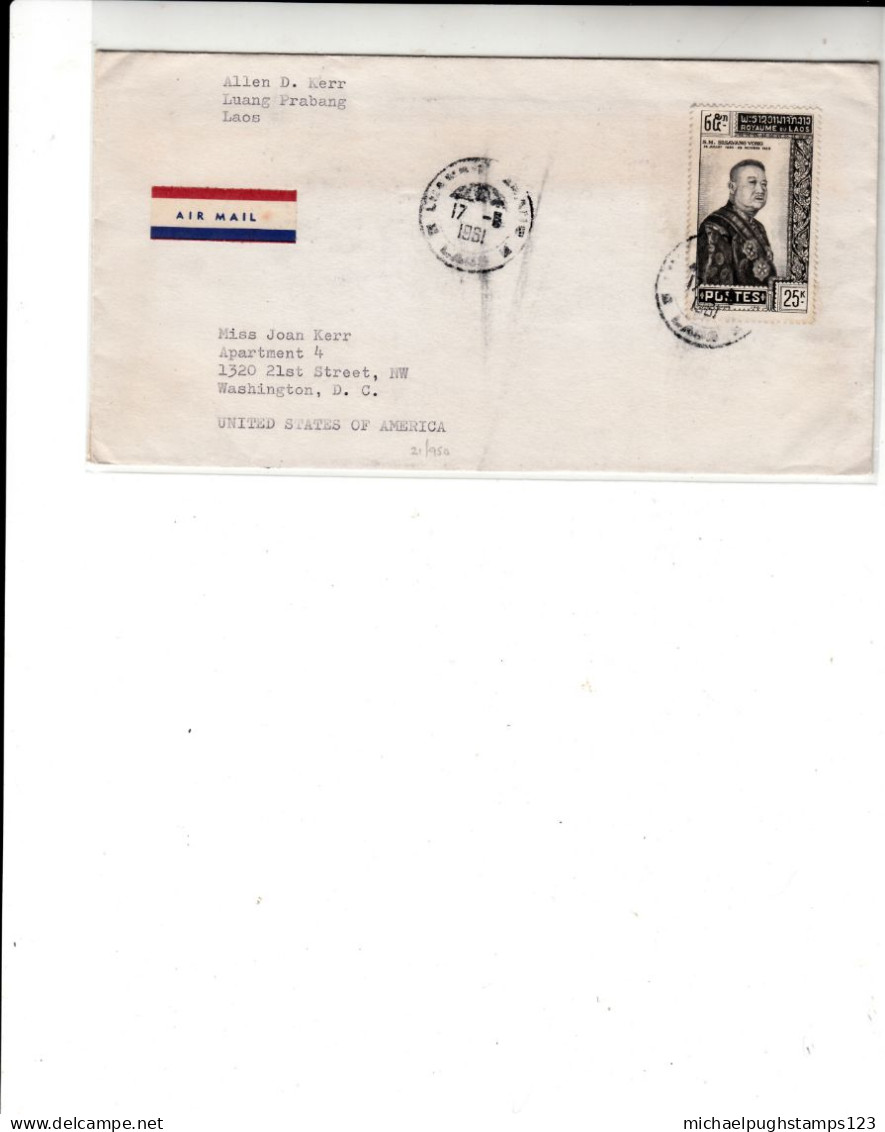 Laos / Airmail / U.S. - Laos