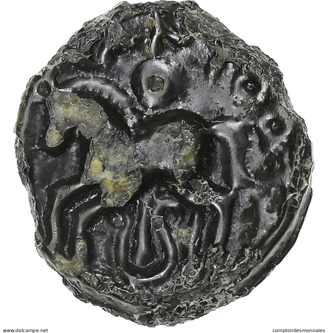 Séquanes, Potin TVRONOS/CANTORIX, 50-30 BC, Potin, TTB+, Delestrée:3259 - Celtic