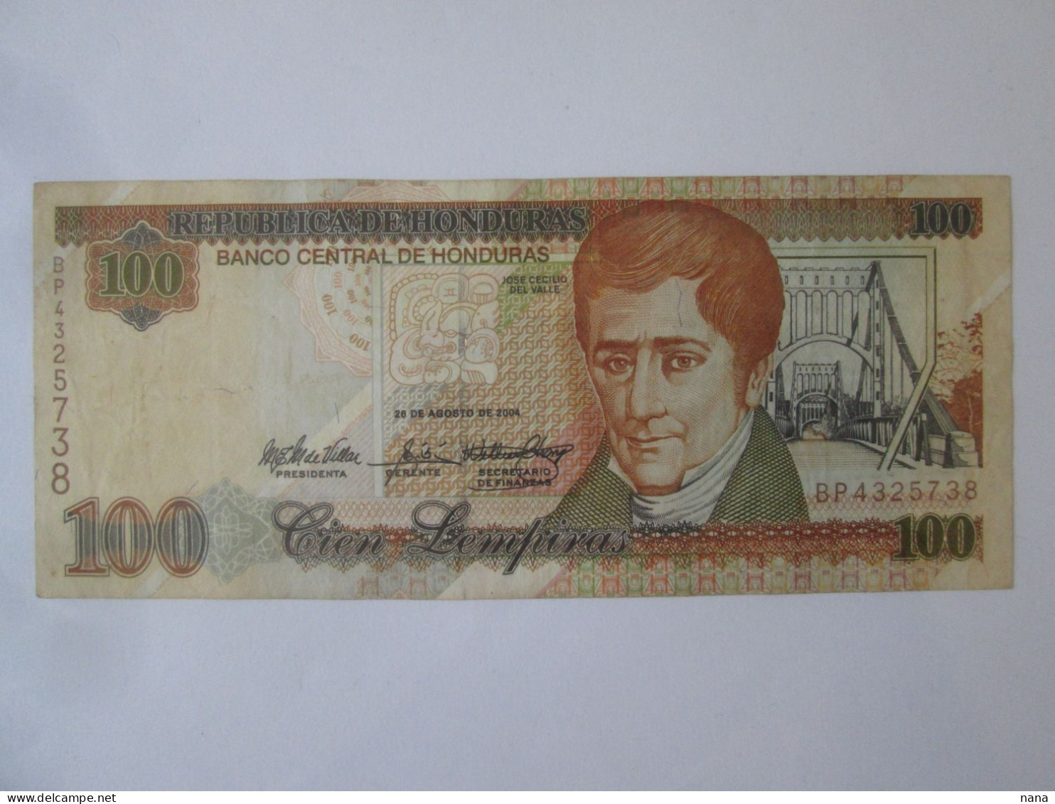 Honduras 100 Lempiras 2004 Banknote,see Pictures - Honduras