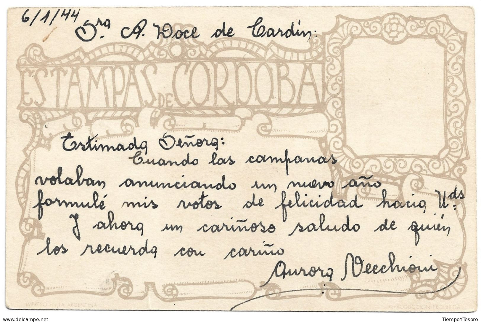 Postcard - Argentina, Córdoba, N°1487 - Argentine