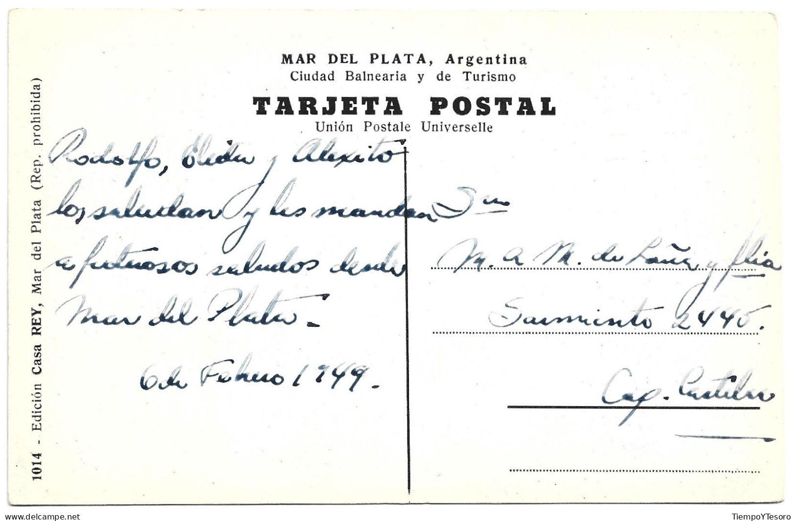 Postcard - Argentina, Mar Del Plata, Rambla Bristol, N°1494 - Argentine