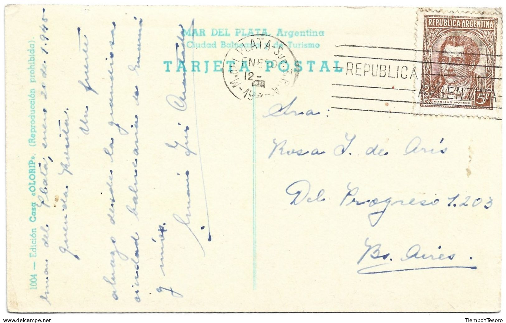 Postcard - Argentina, Mar Del Plata, Rambla & Casino, N°1495 - Argentine