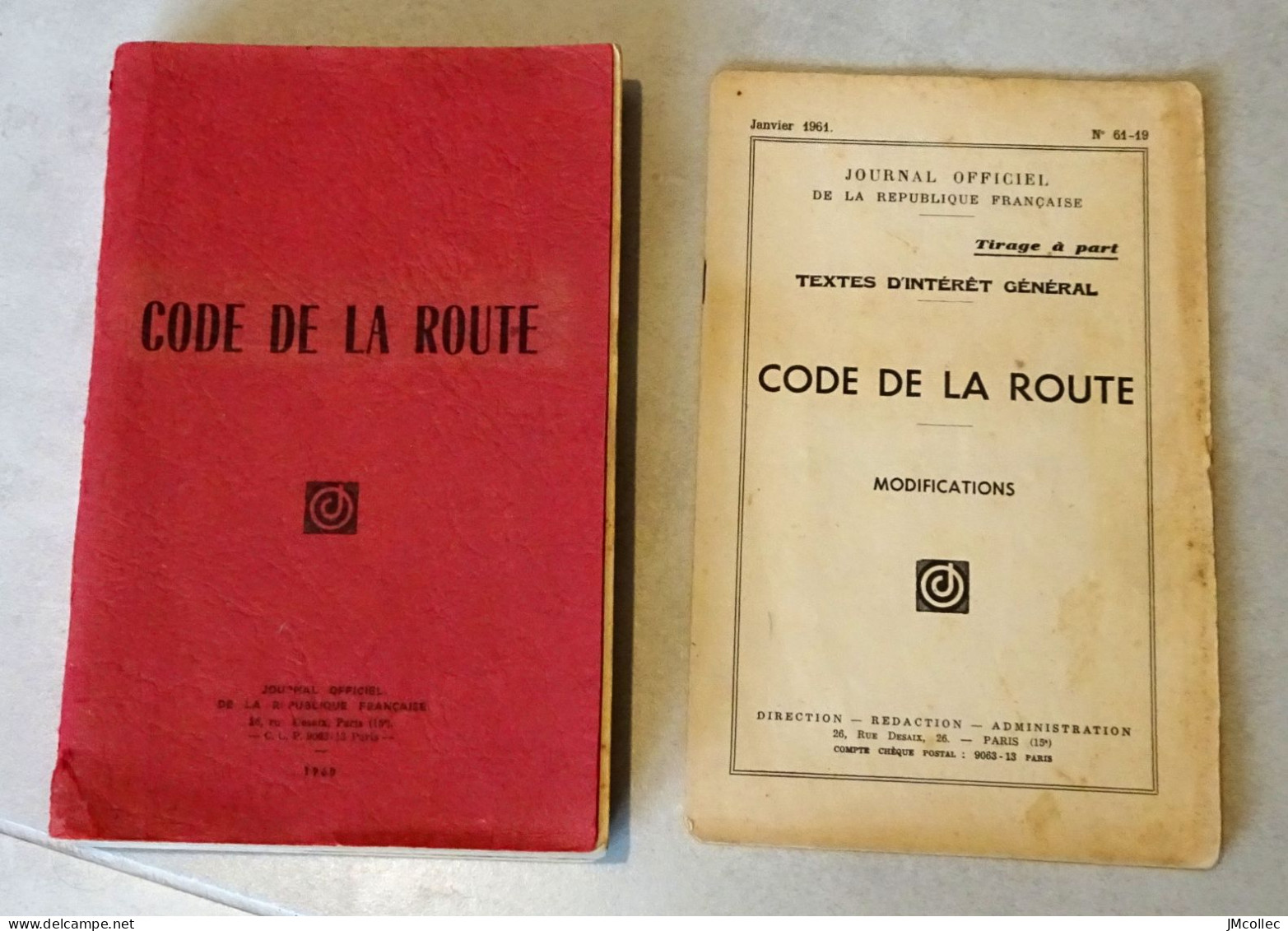 Deux Anciens Livres Du Code De La Route - Non Classés