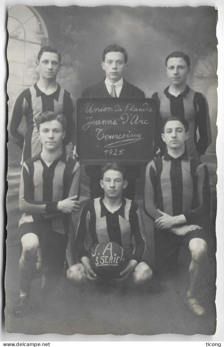 TOURCOING NORD - RARE CARTE PHOTO LA JEANNE D ARC DE TOURCOING, L  EQUIPE DE BASKET BALL CHAMPION 1924 1925 - A VOIR - Baloncesto