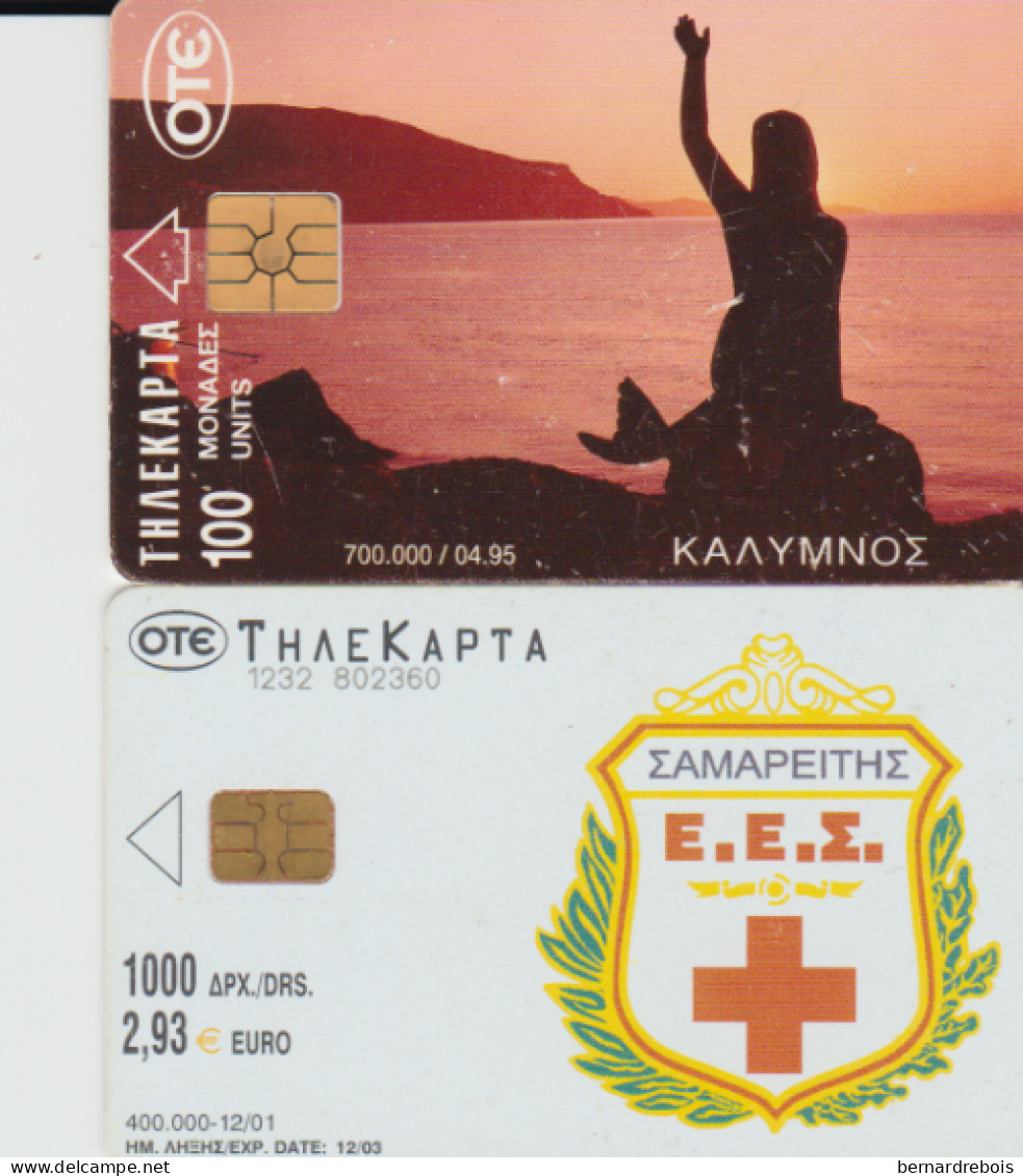 B06 - 2 CARTES A PUCE DE GRECE, Pour 1 Euro - Griechenland