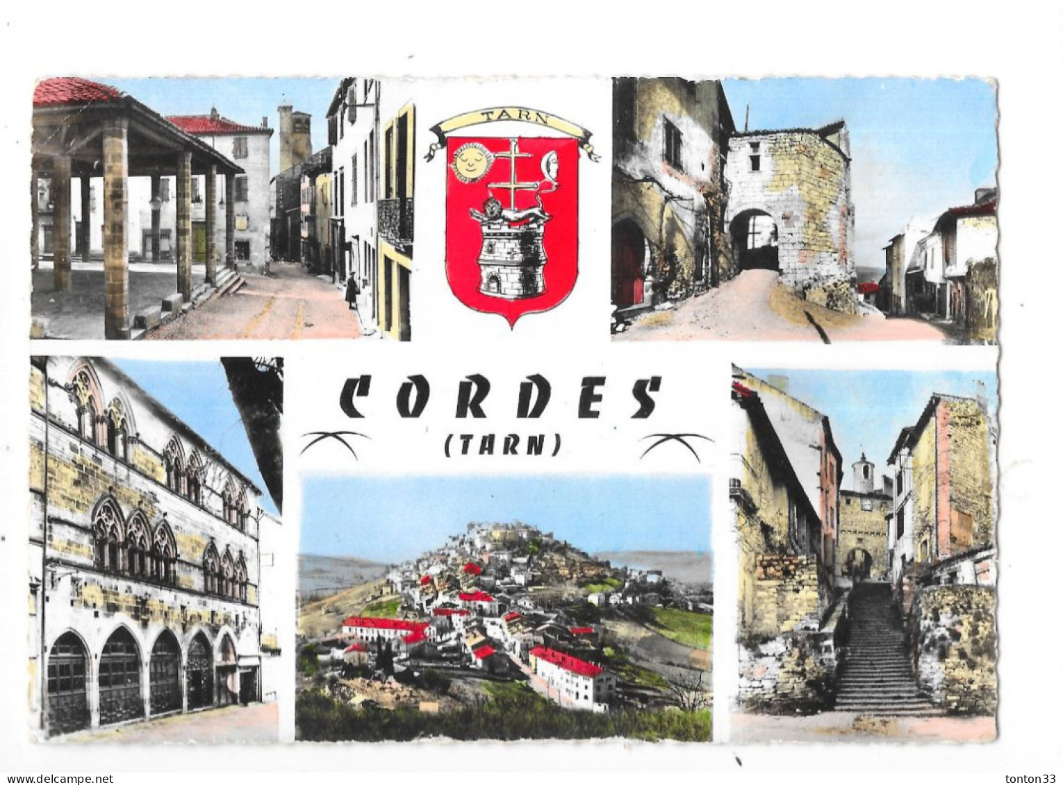 CORDES - 81 - MULTIVUES - 5 Vues Et L'écusson - TOUL 4 - - Cordes