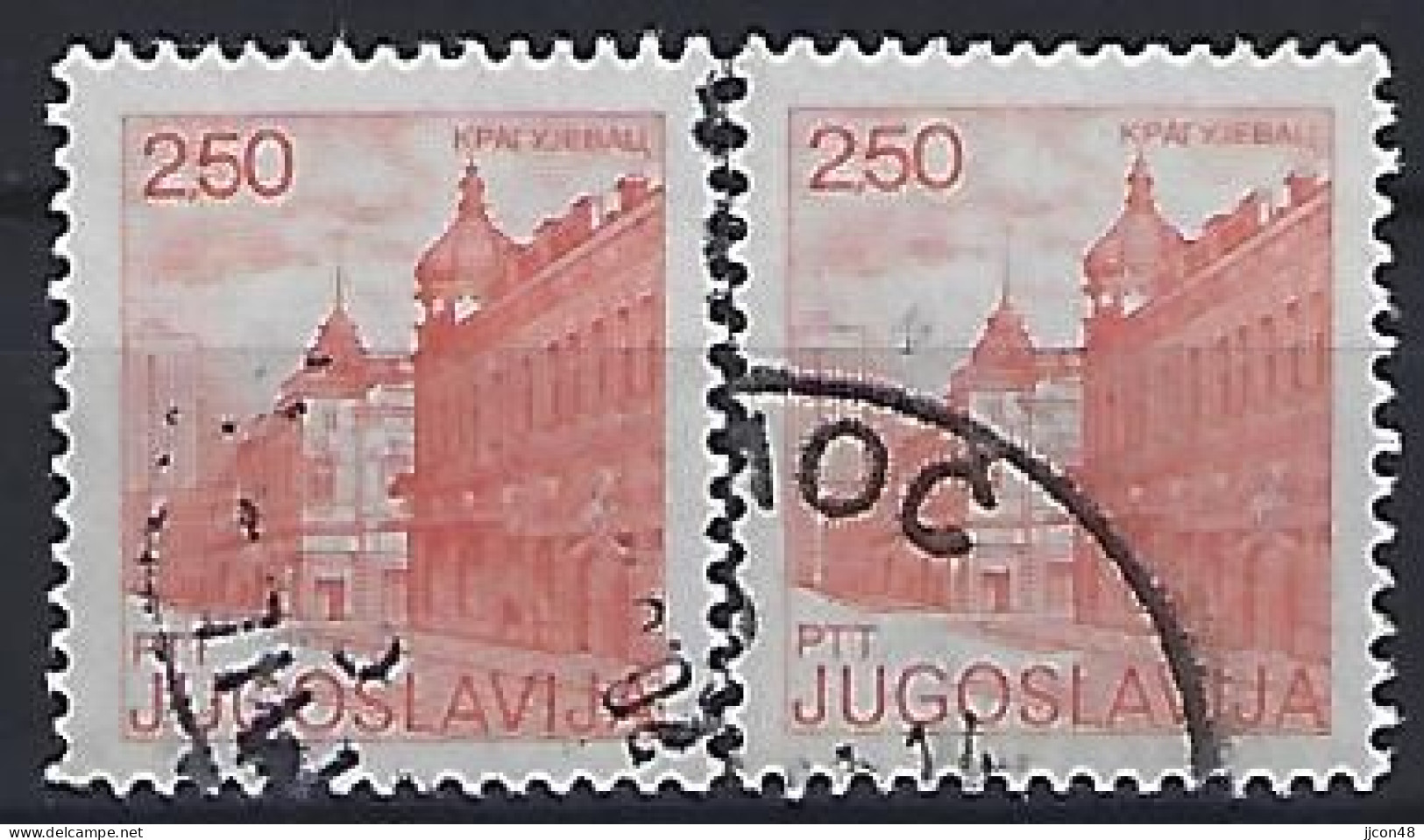 Jugoslavia 1980  Sehenswurdigkeiten (o) Mi.1843 A+C - Gebruikt