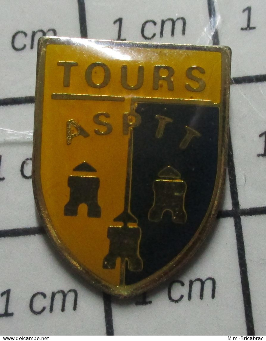 511D Pin's Pins / Beau Et Rare / SPORTS / CLUB SPORTIF ASPTT TOURS BLASON ECUSSON - Sonstige & Ohne Zuordnung