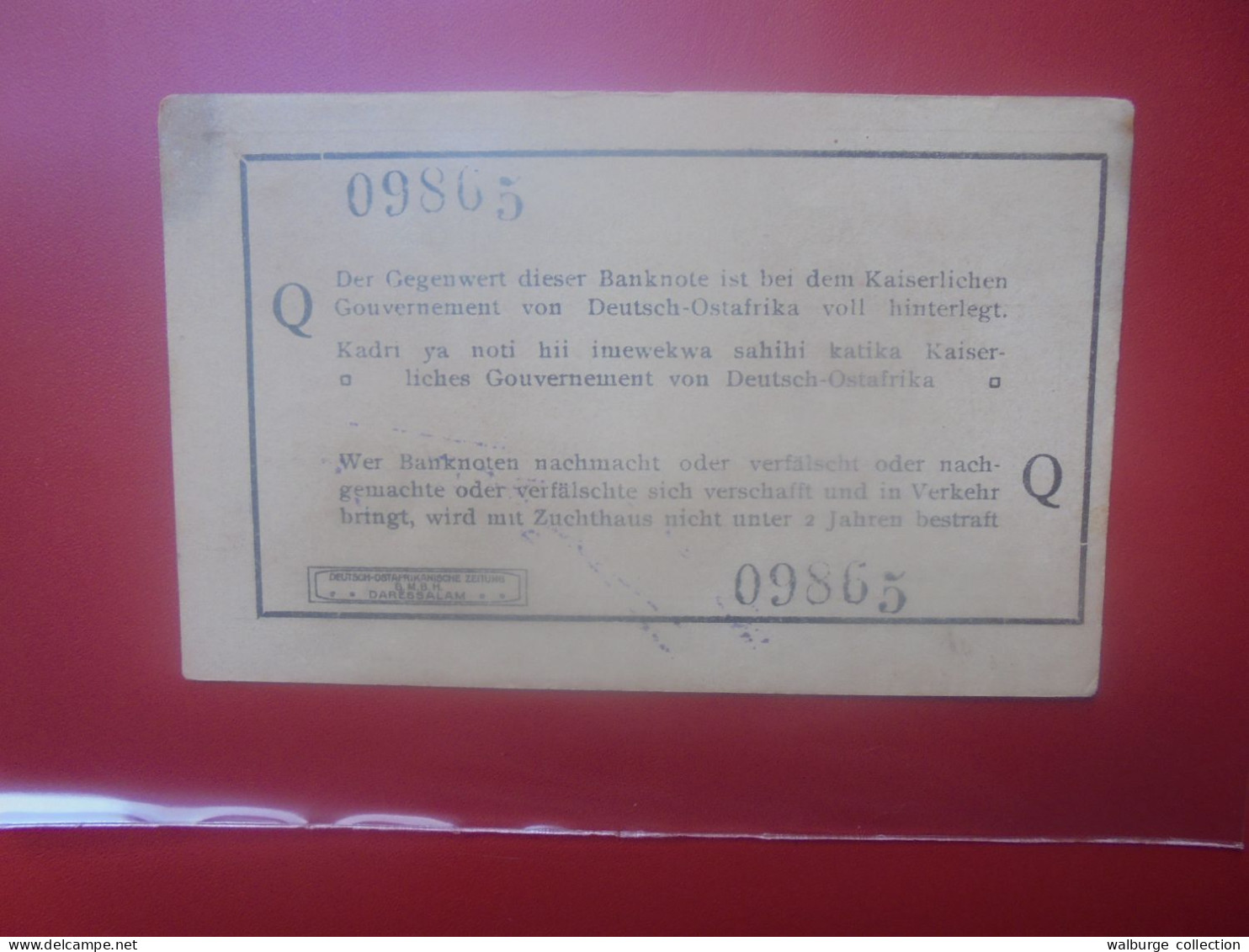 DEUTSCH-OST-AFRIKA 1 RUPIE 1915 Circuler (B.33) - Deutsch-Ostafrika