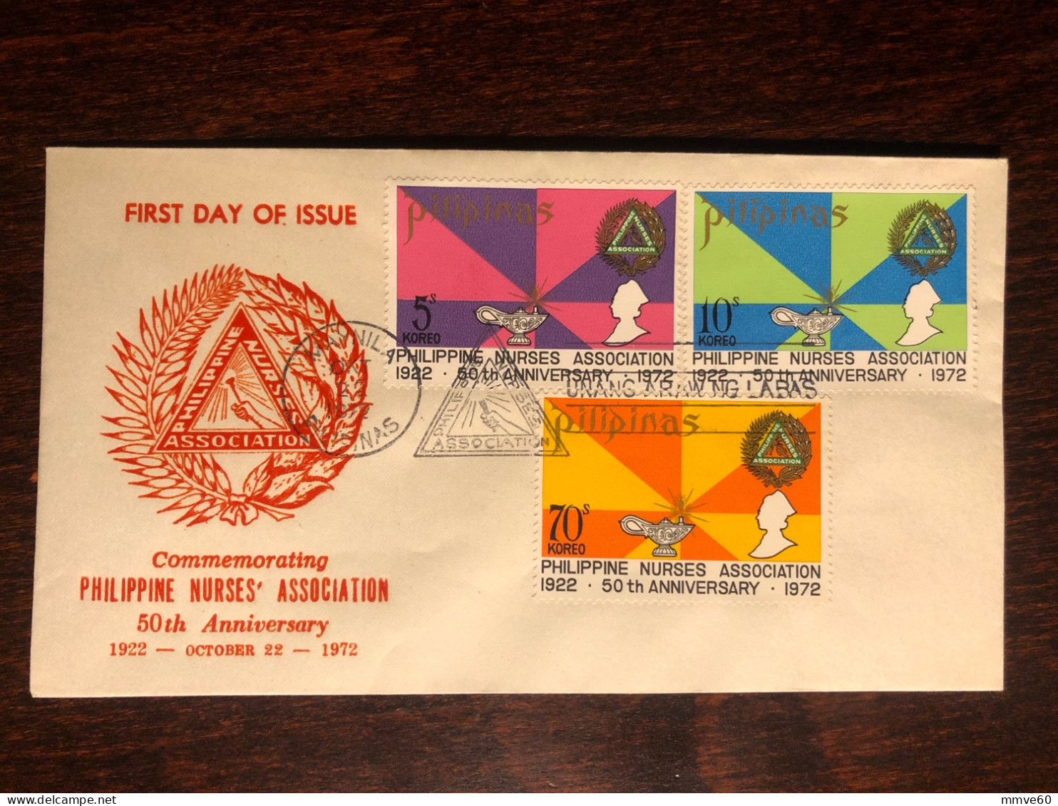 PHILIPPINES FDC COVER 1972  YEAR NURSES HEALTH MEDICINE STAMPS - Philippines