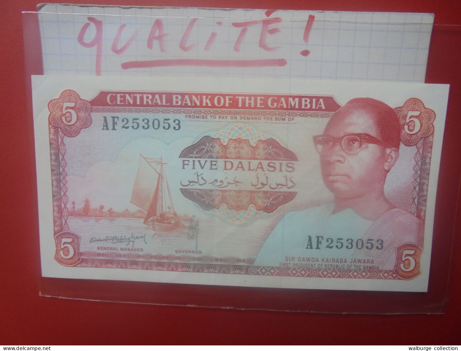 GAMBIE 5 DALASI 1987-90 Signature N°10 Circuler Belle Qualité COTES:7-20$ (B.33) - Gambia