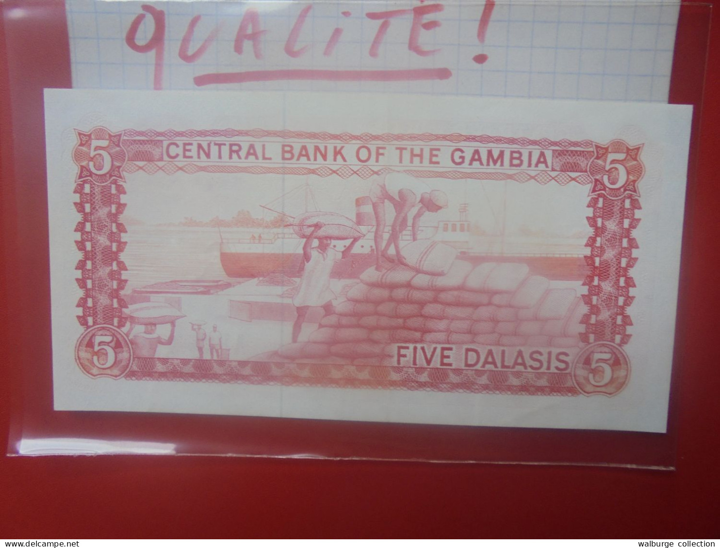 GAMBIE 5 DALASI 1987-90 Signature N°10 Circuler Belle Qualité COTES:7-20$ (B.33) - Gambia