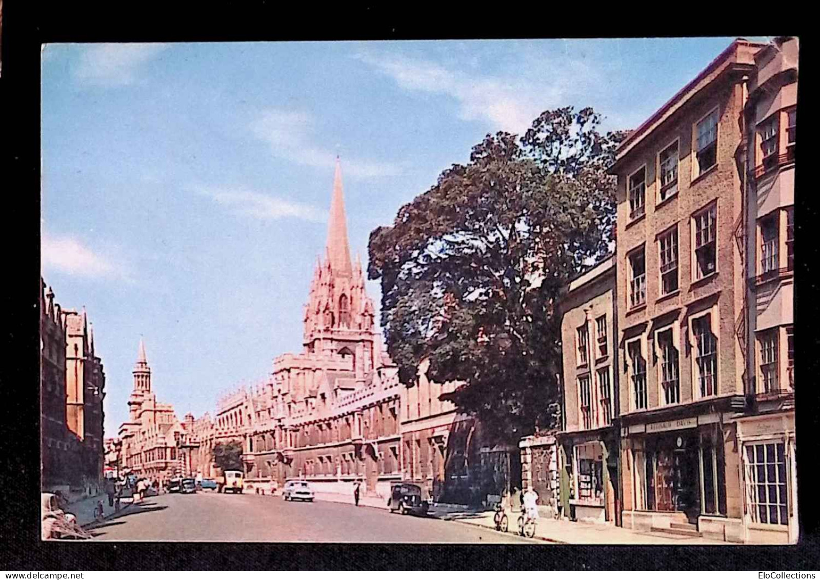 Cp, Angleterre, The "High" Oxford, The Famous Church Of St Mary The Virgin On The Right, Voyagée, Ed. J. Arthur Dixon - Oxford