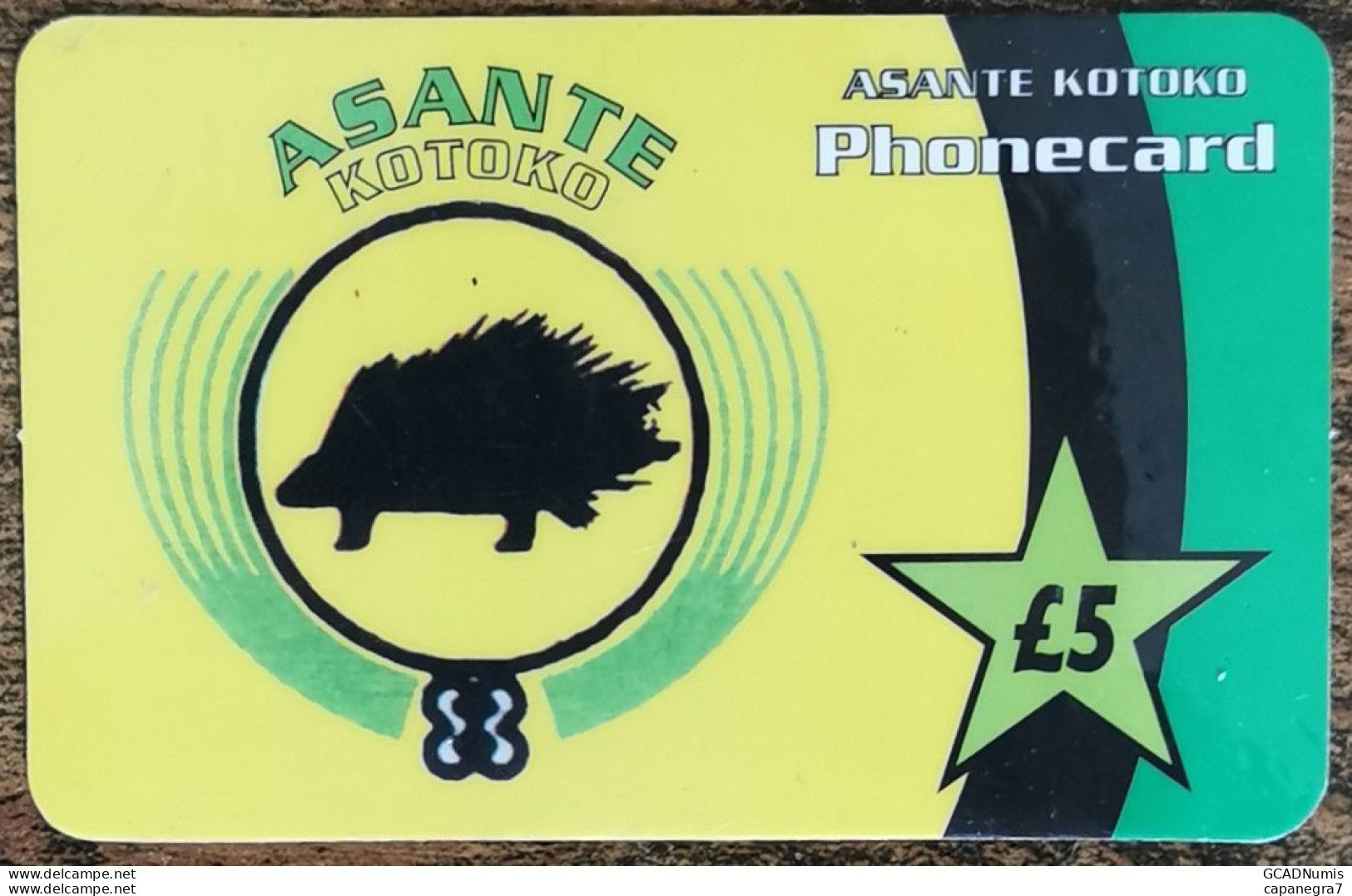 Asante Kotoko, Animals, Trust Telekom, Remote Memory,  5 £, Thin Plastic, United Kingdom - [ 8] Companies Issues