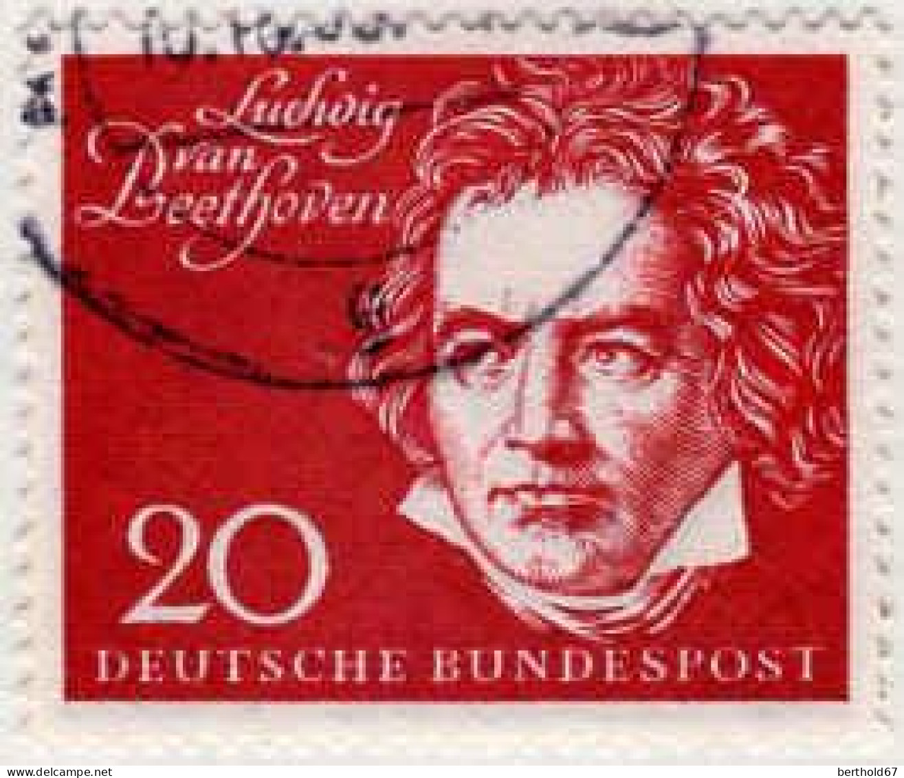 RFA Poste Obl Yv: 190 Mi:317 Ludwig Van Beethoven Compositeur (Beau Cachet Rond) - Usados
