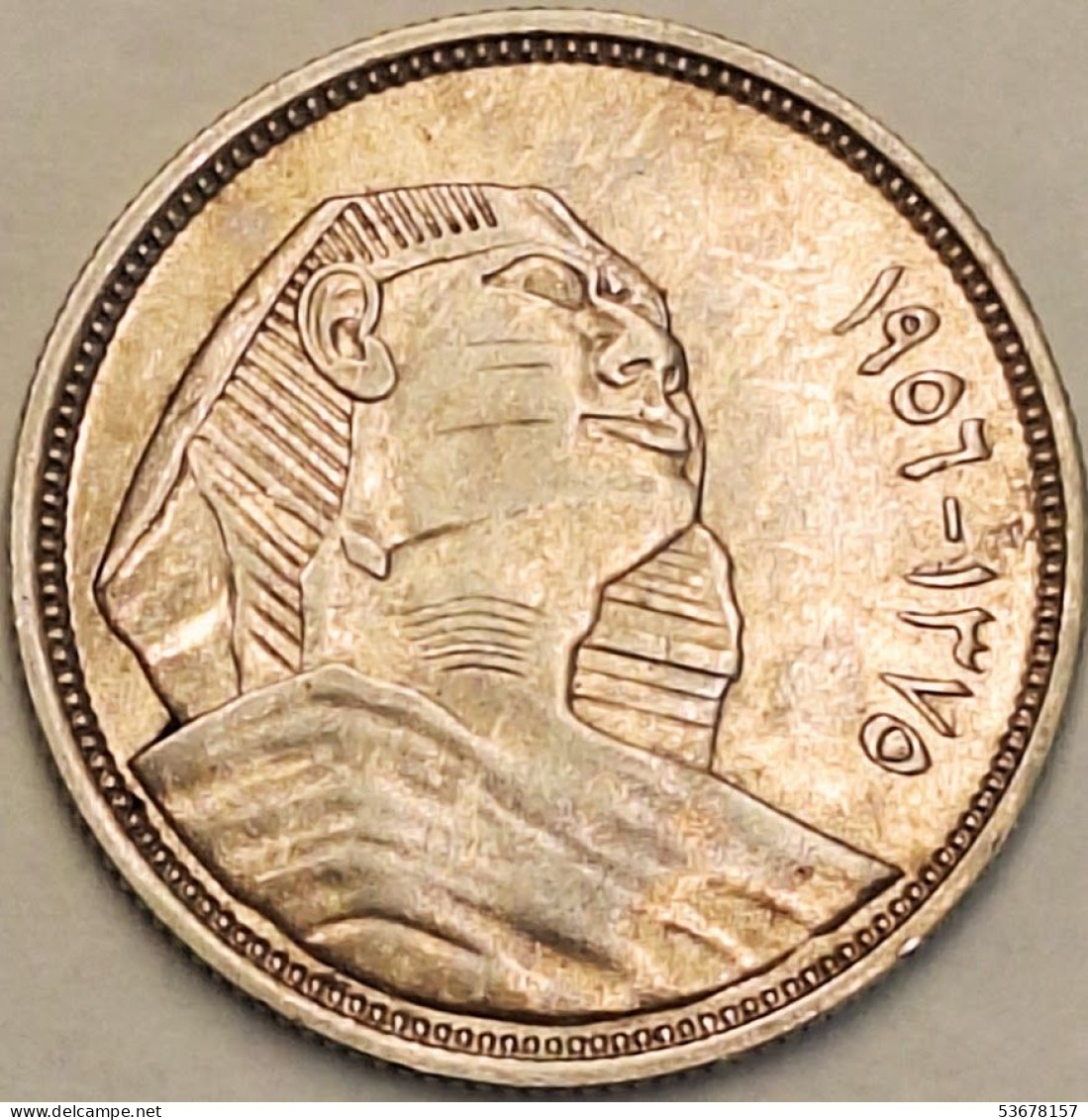 Egypt - 5 Piastres AH1375-1956, KM# 382, Silver (#3847) - Egypte
