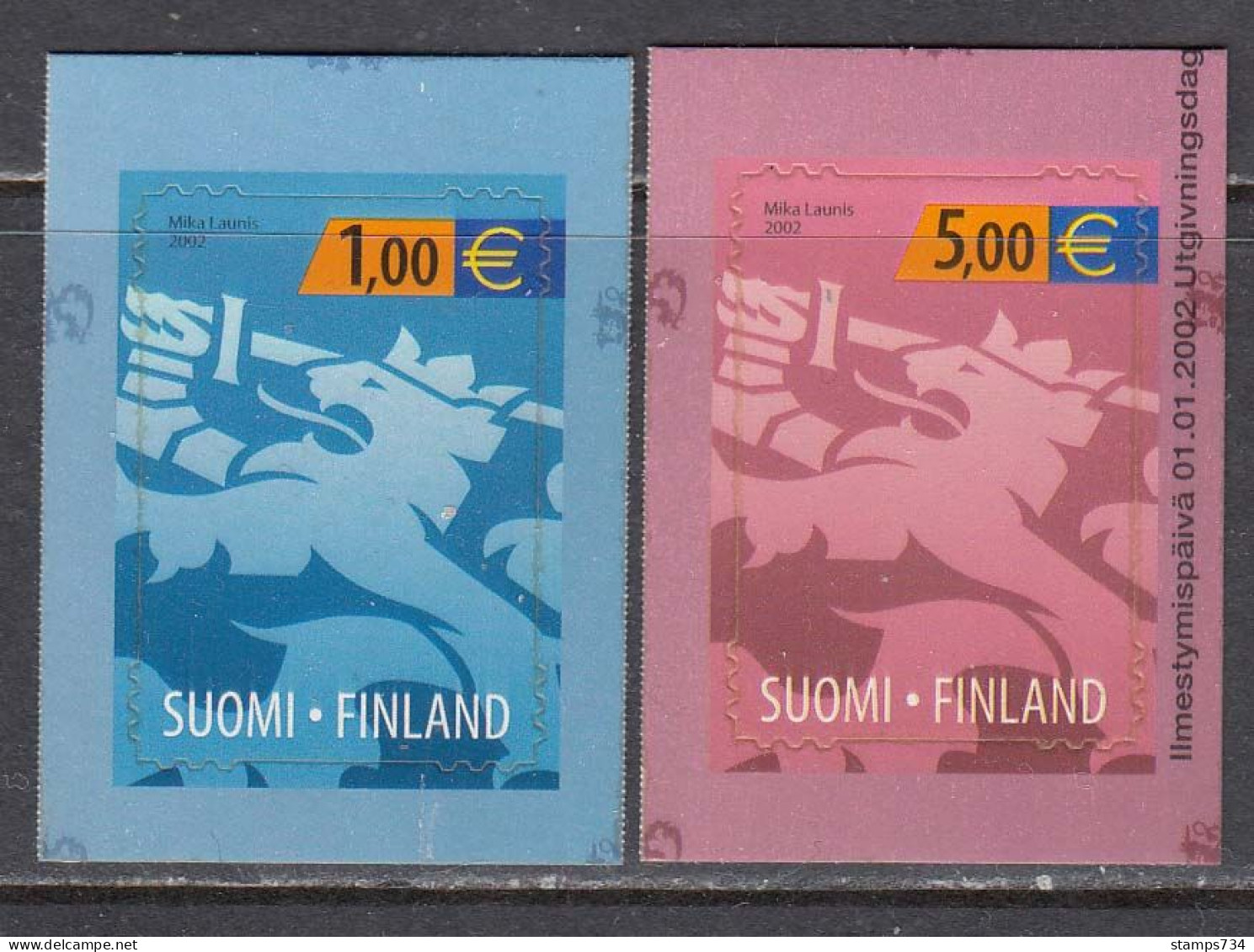 Finland 2002 - Freimarken: Nationalwappen, Mi-Nr. 1607/08, MNH** - Ongebruikt