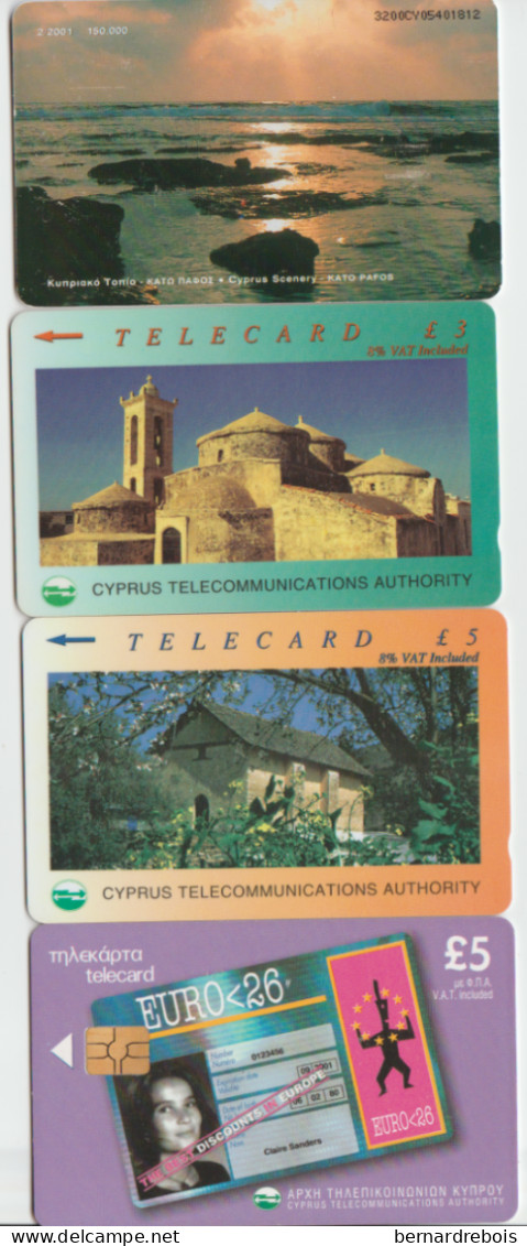 B07 - 4 TELECARTES DE CHYPRE Pour 1 Euro - Cyprus