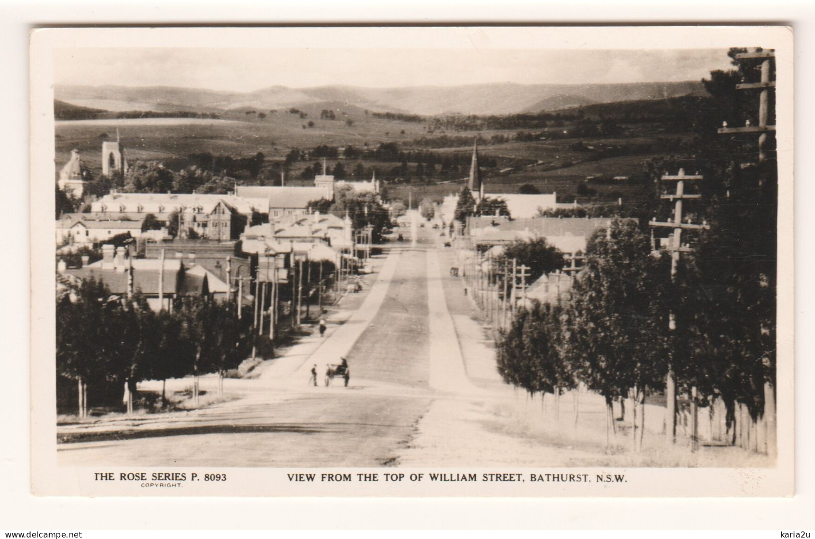 Bathurst, William Street, NSW, Australia, Old Postcard - Autres & Non Classés