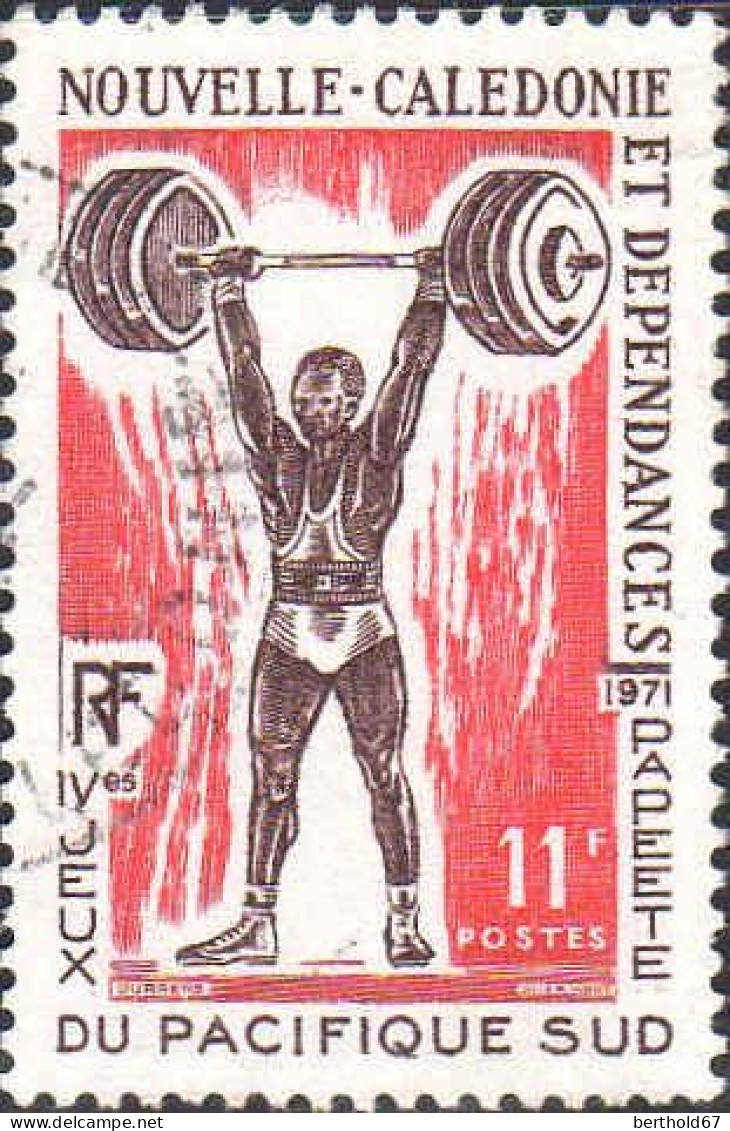 Nle-Calédonie Poste Obl Yv: 375 Mi:503 Jeux Du Pacifique Sud Haltérophilie (cachet Rond) - Used Stamps