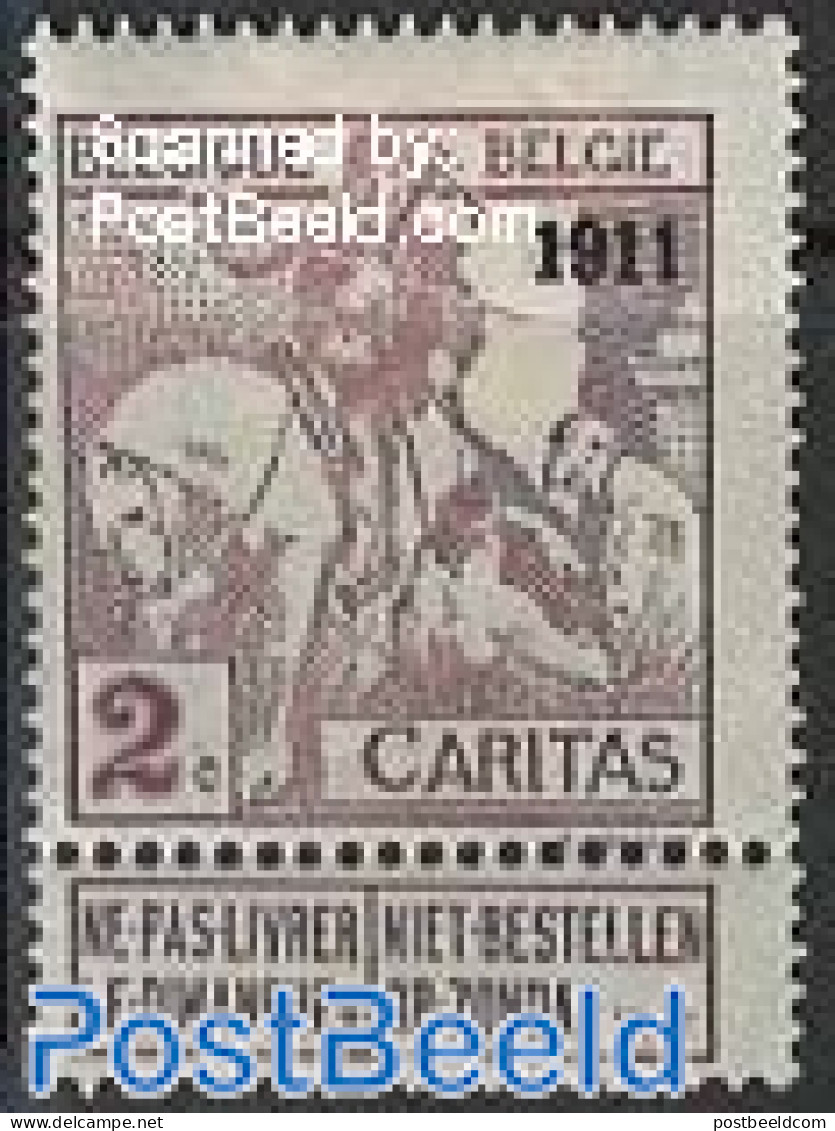 Belgium 1911 2c, Stamp Out Of Set, Unused (hinged), Nature - Horses - Neufs