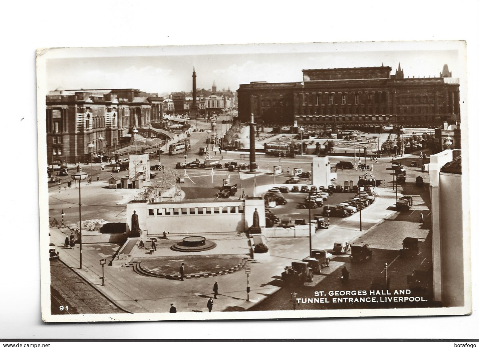 CPA PHOTO ST GEORGES HALL  AND TUNNEL ENTRANCE, LIVERPOOL - Liverpool