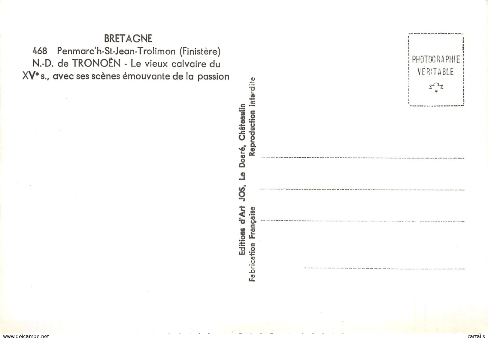 29-SAINT JEAN TROLIMON-N°C-4310-D/0099 - Saint-Jean-Trolimon