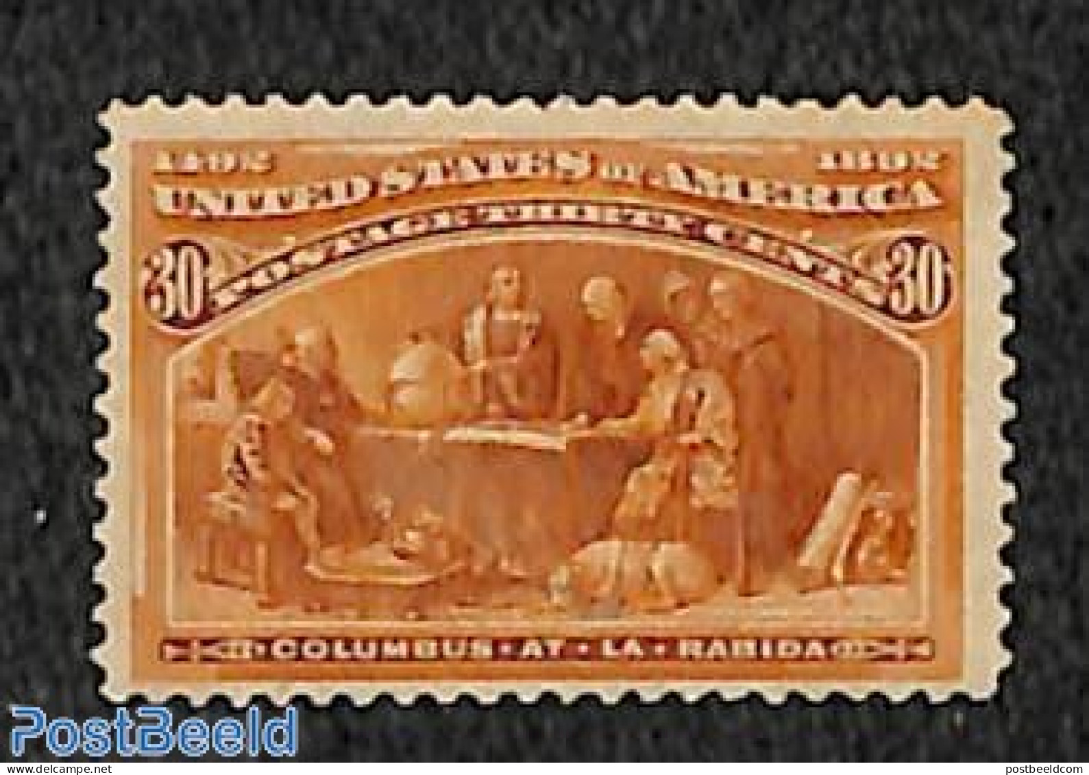 United States Of America 1893 Columbus At La Rabida, Almost MNH, Unused (hinged), History - Explorers - Unused Stamps
