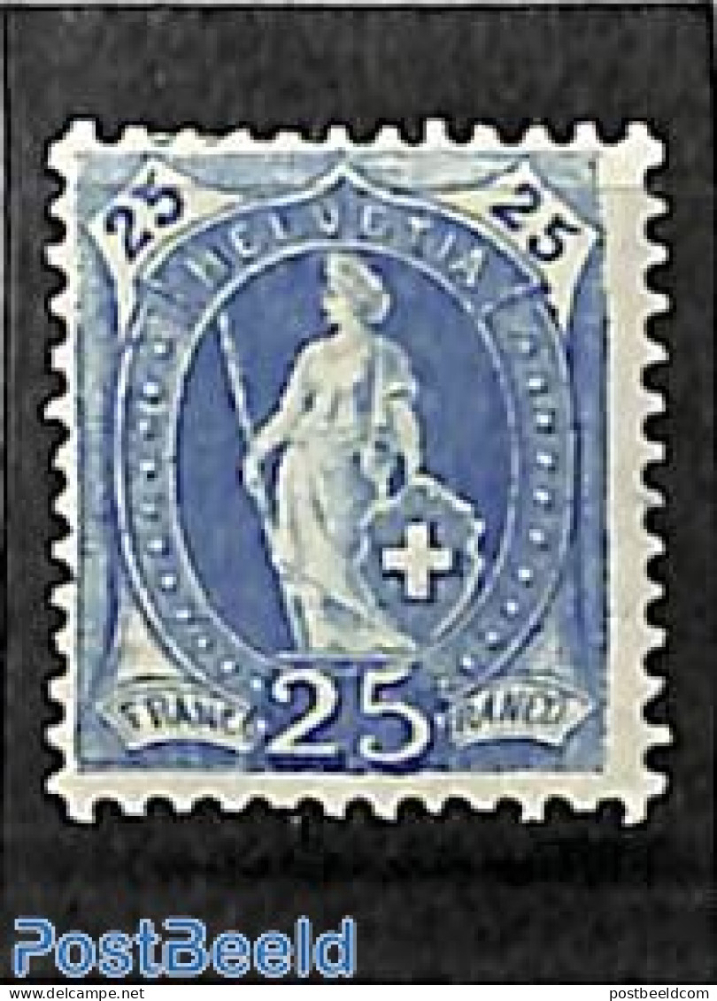 Switzerland 1899 25c, Perf. 11.5:12, Stamp Out Of Set, Unused (hinged) - Neufs