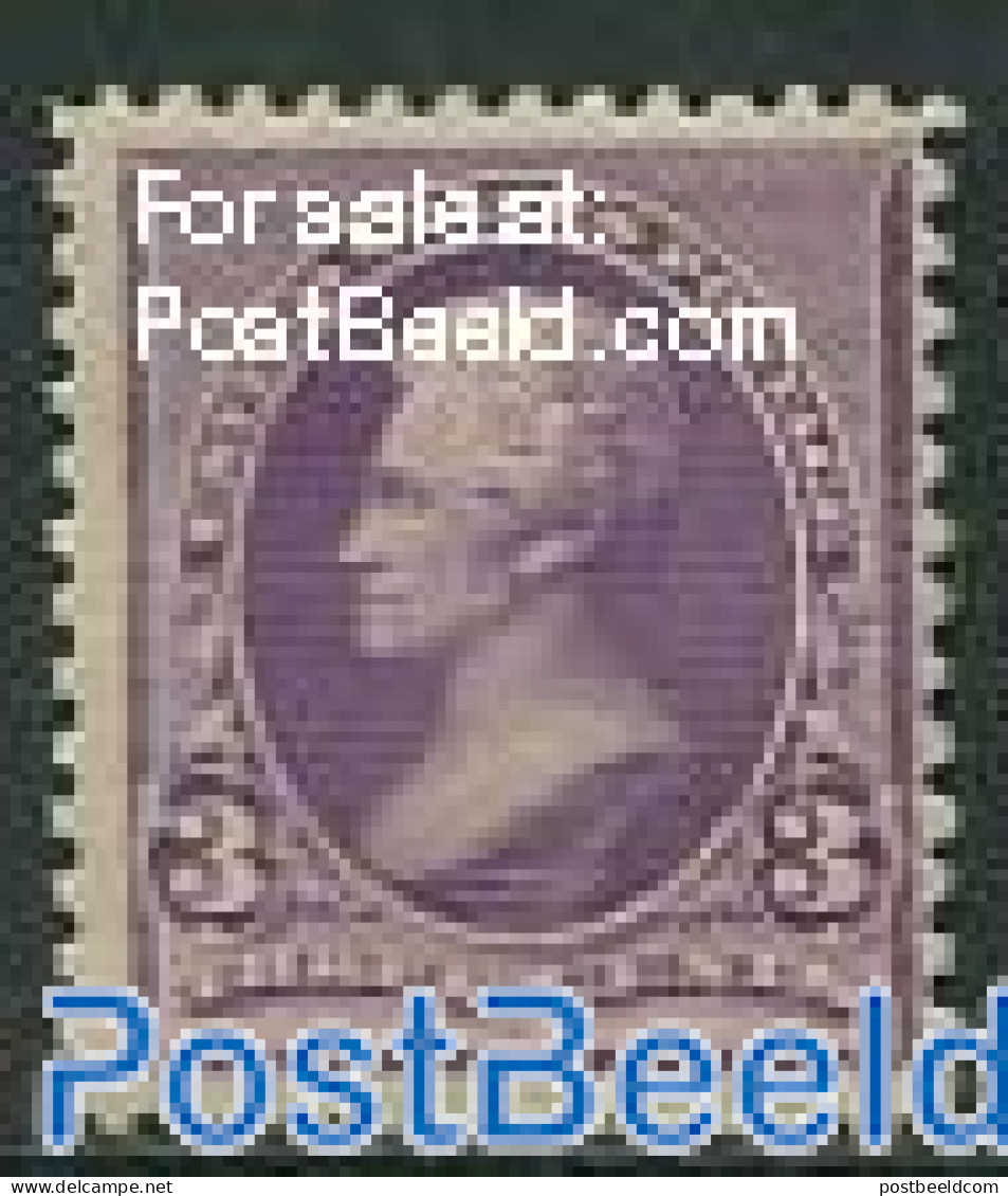 United States Of America 1890 3c Violet, Stamp Out Of Set, Unused (hinged) - Ongebruikt
