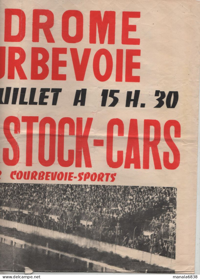 Cynodrome Courbevoie Course De Stock Cars Suze Riou Truffaut Pechenart Rabot Bonnet Aumont Ciaraldi - Sonstige & Ohne Zuordnung