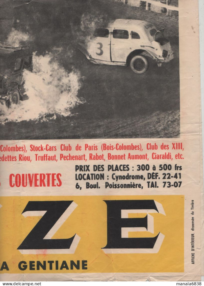 Cynodrome Courbevoie Course De Stock Cars Suze Riou Truffaut Pechenart Rabot Bonnet Aumont Ciaraldi - Autres & Non Classés