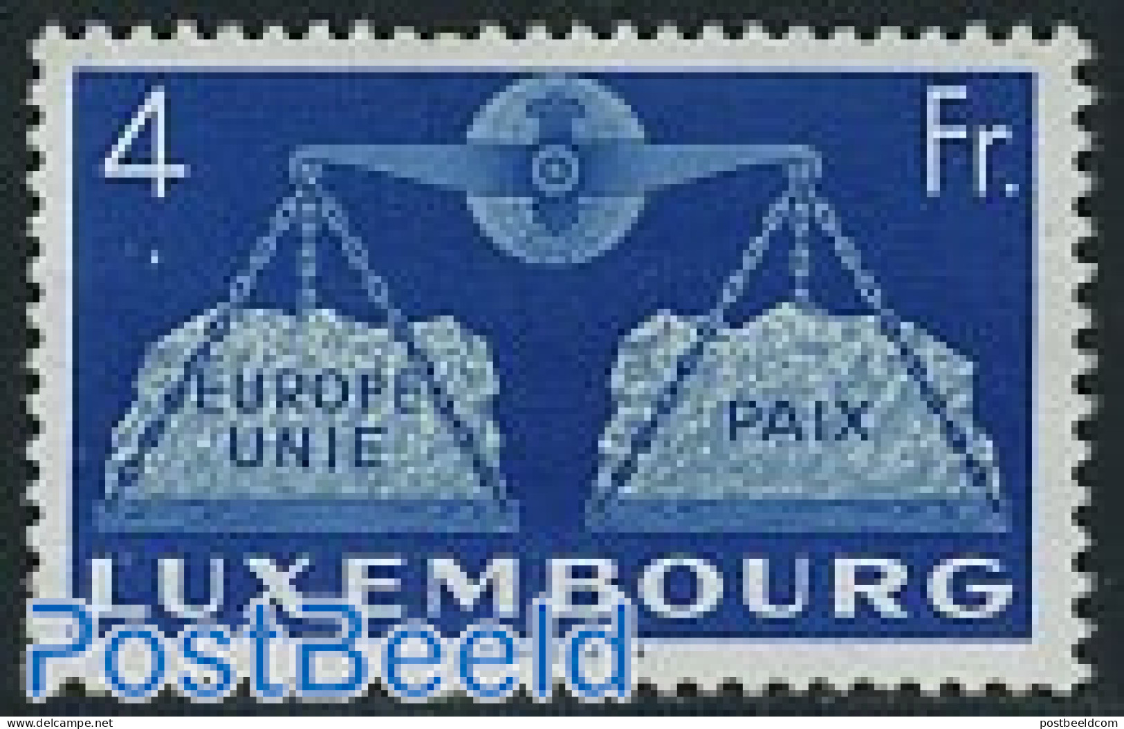 Luxemburg 1951 Stamp Out Of Set, Mint NH, History - Science - Europa Hang-on Issues - Weights & Measures - Ungebraucht