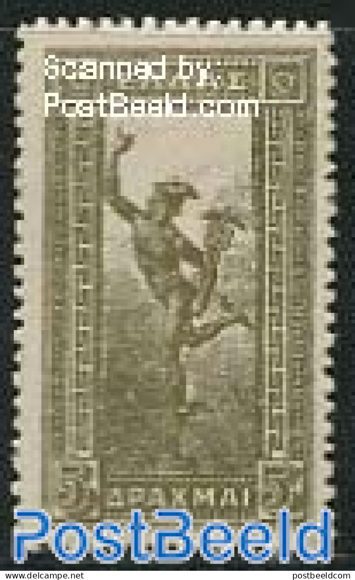 Greece 1901 5Dr, Stamp Out Of Set, Unused (hinged), Art - Sculpture - Neufs