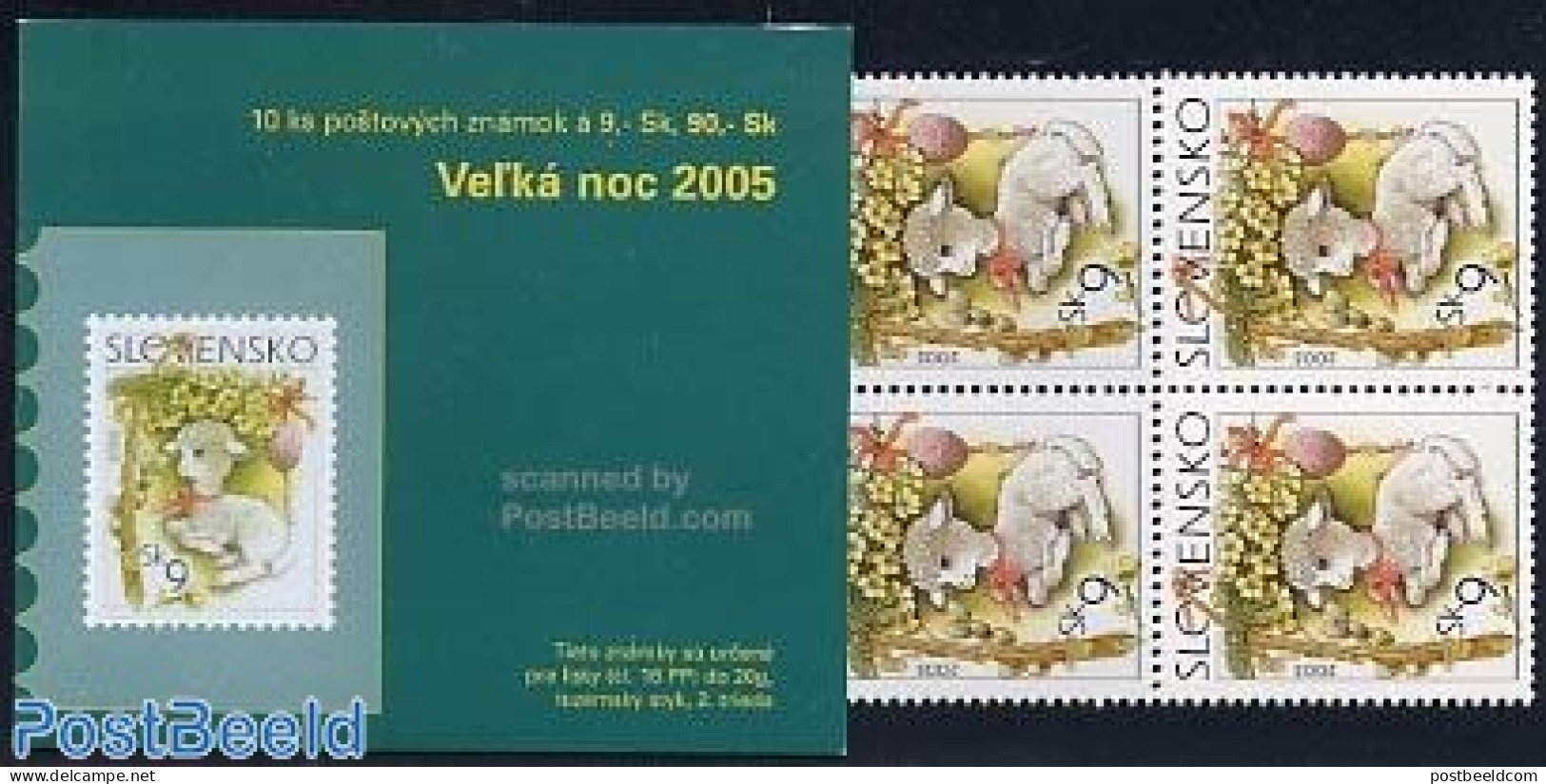 Slovakia 2005 Easter Booklet, Mint NH, Nature - Religion - Flowers & Plants - Religion - Stamp Booklets - Ungebraucht
