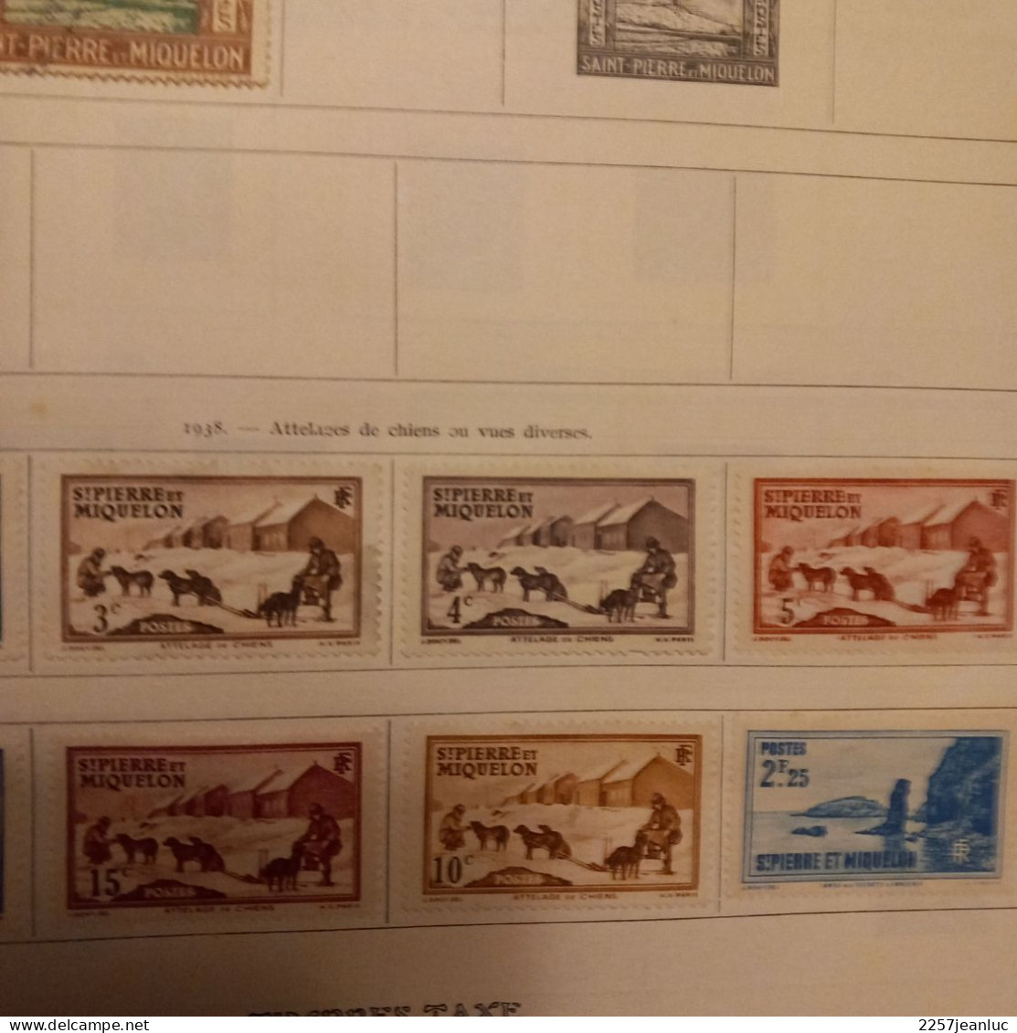 Lot  De 23 Timbres De Saint Pierre Et Miquelon De 1890 à 1938 Sur Feuilles Album Ancien - Gebruikt