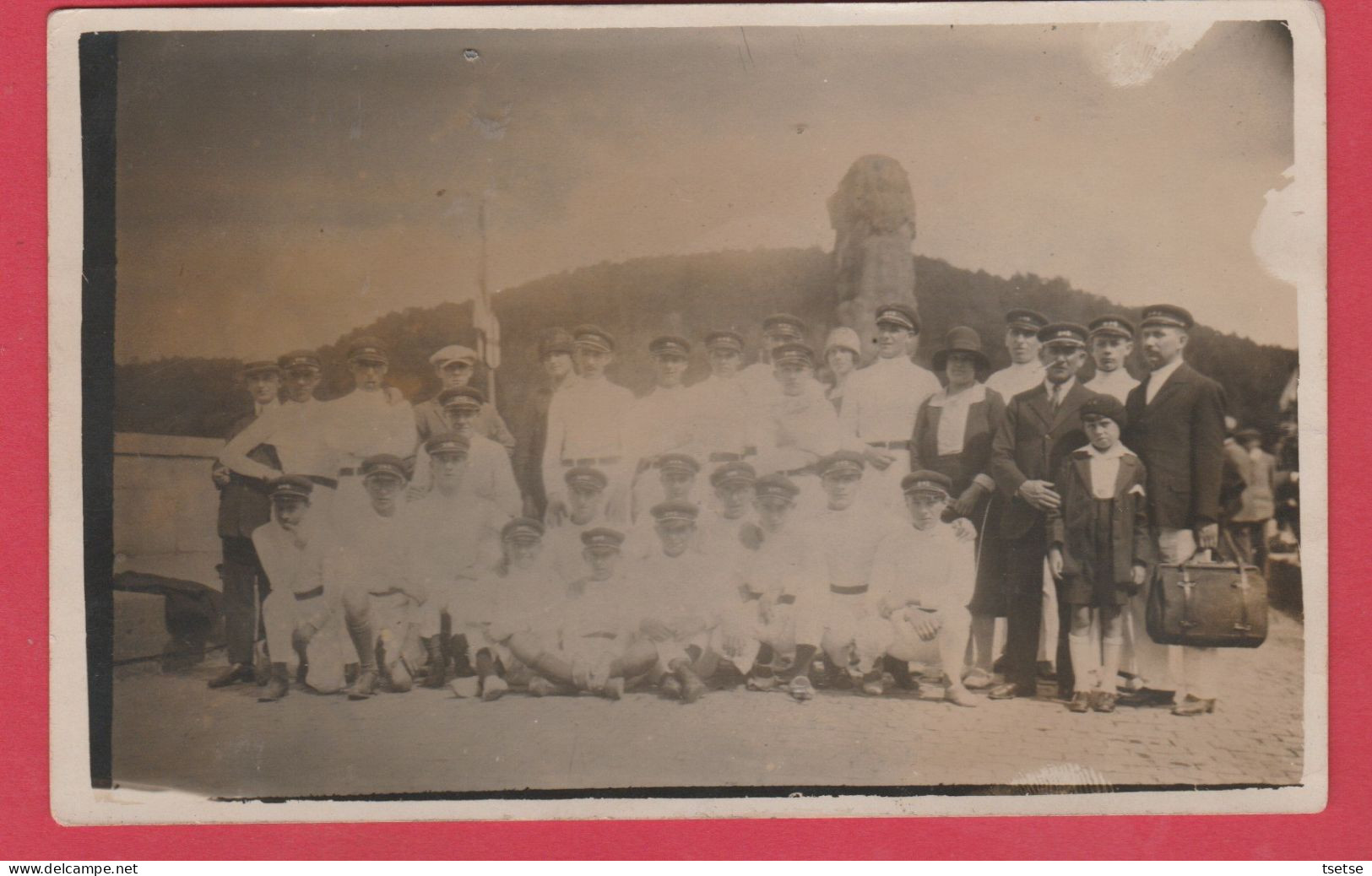 Barrage De La Gileppe ... Groupe En Excursion / Carte Photo  ( Voir Verso ) - Gileppe (Stuwdam)