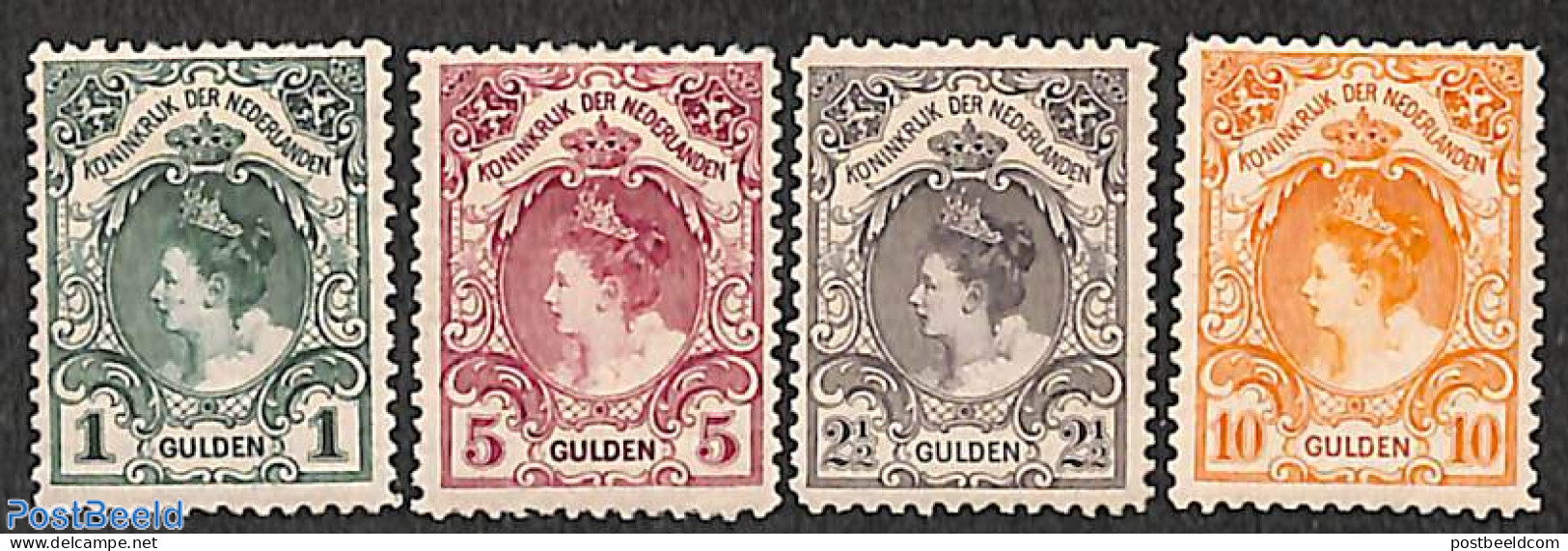 Netherlands 1899 Definitives 4v, Unused (hinged) - Ongebruikt