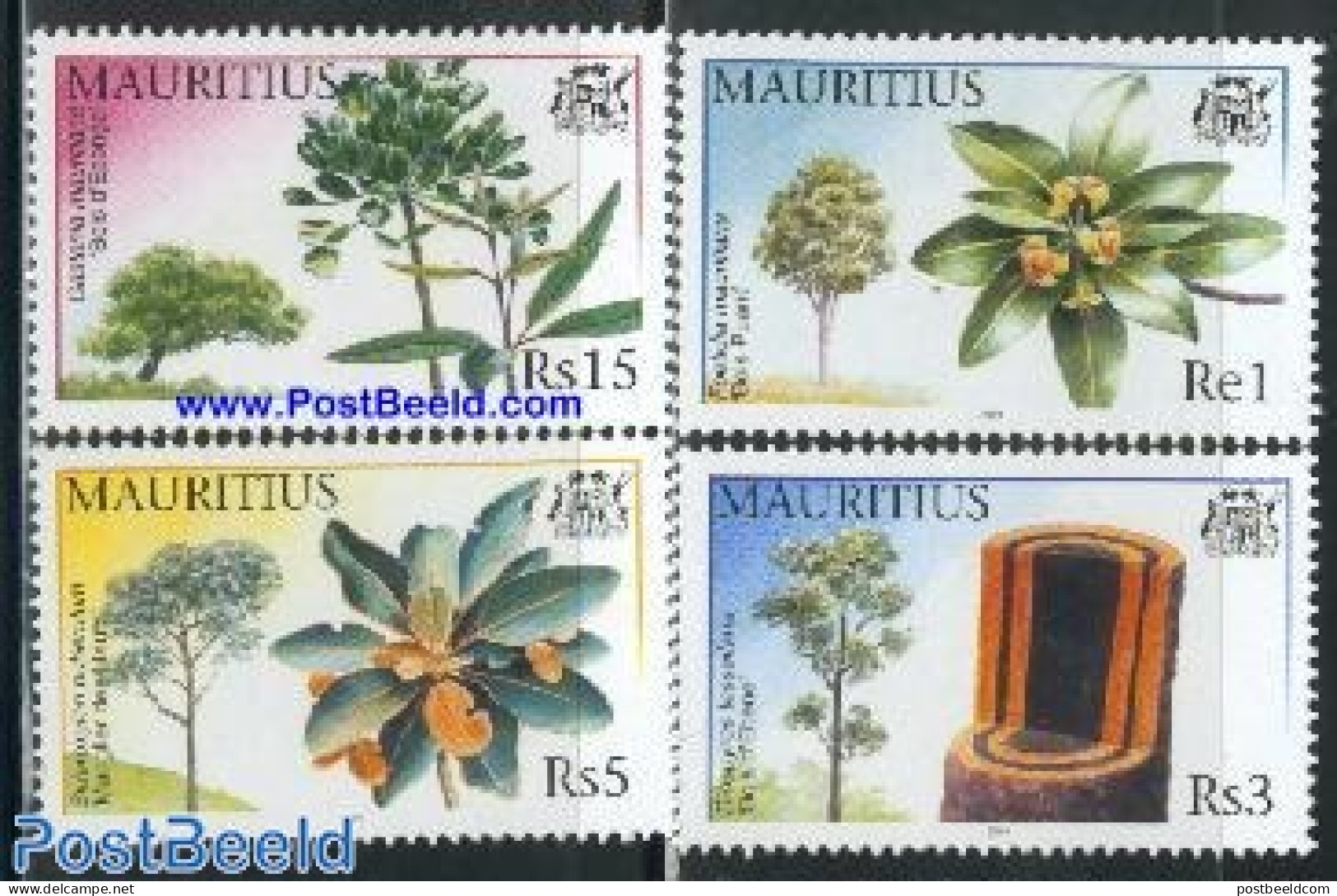 Mauritius 2001 Trees 4v, Mint NH, Nature - Trees & Forests - Rotary, Lions Club