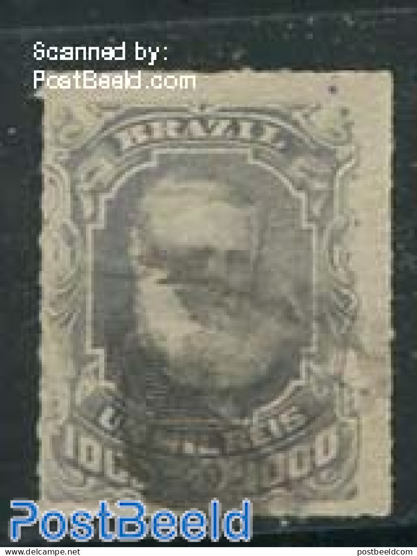 Brazil 1877 1000R Grey, Used, Used Stamps - Used Stamps