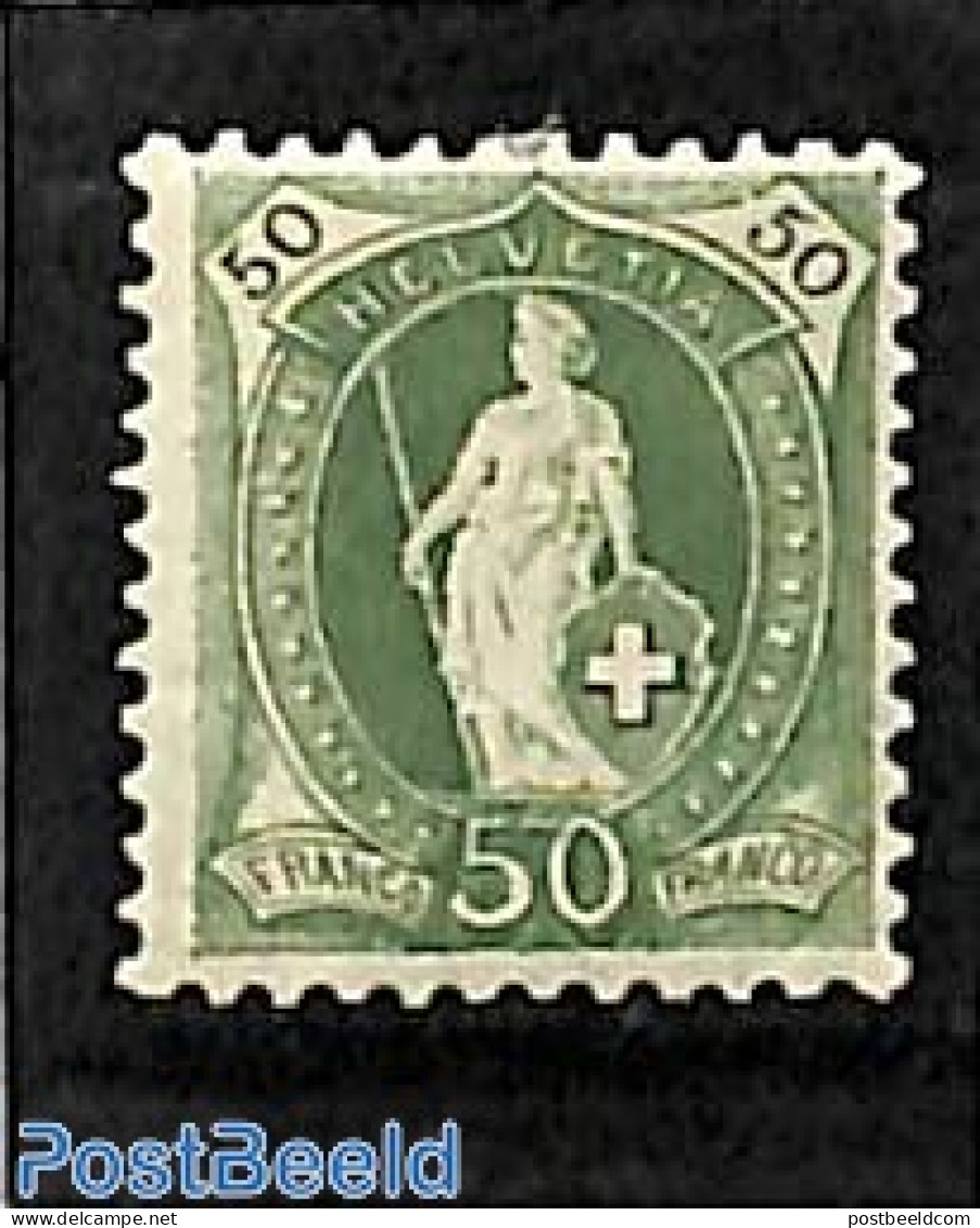 Switzerland 1899 50c, Perf 11.5:12, Stamp Out Of Set, Unused (hinged) - Unused Stamps