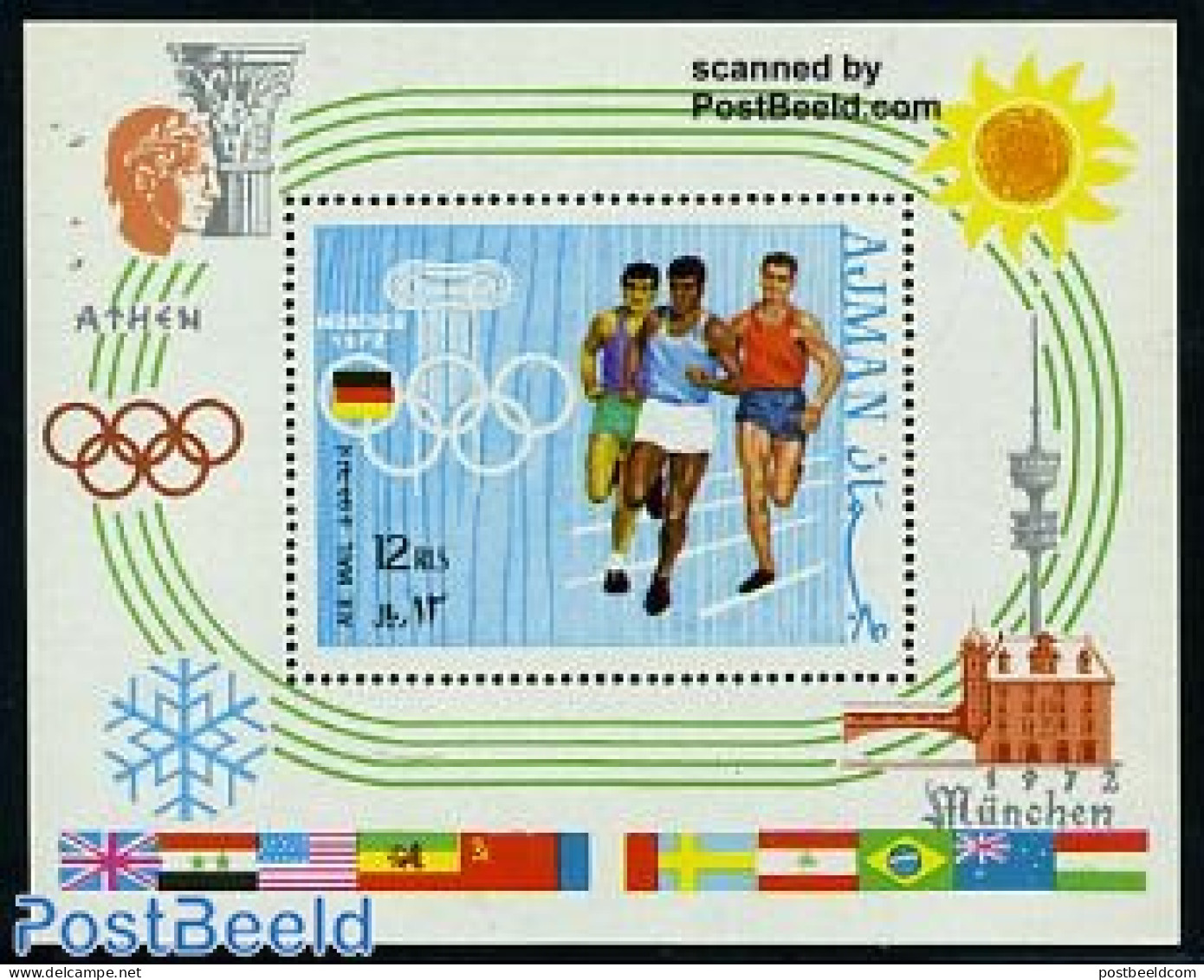 Ajman 1970 Olympic Games S/s, Mint NH, Sport - Olympic Games - Adschman