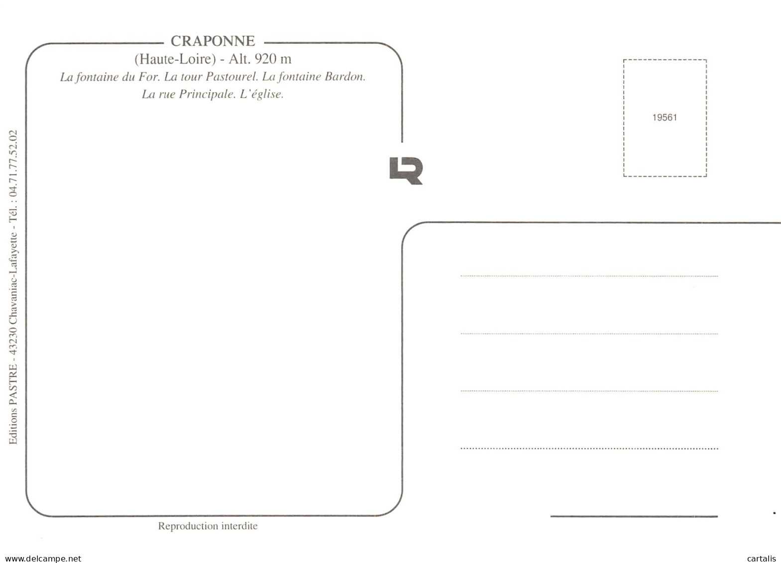 43-CRAPONNE-N°C-4316-B/0281 - Craponne Sur Arzon