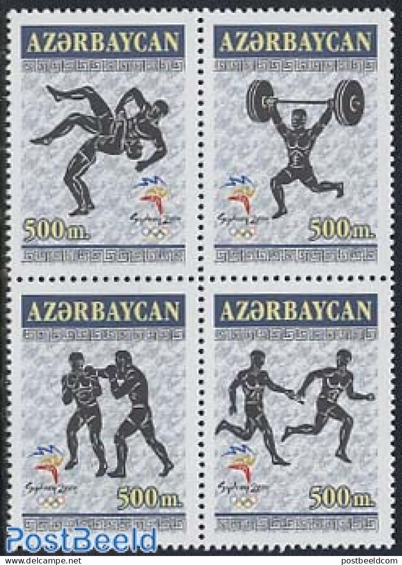 Azerbaijan 2000 Olympic Games Sydney 4v [+], Mint NH, Sport - Weightlifting - Weightlifting