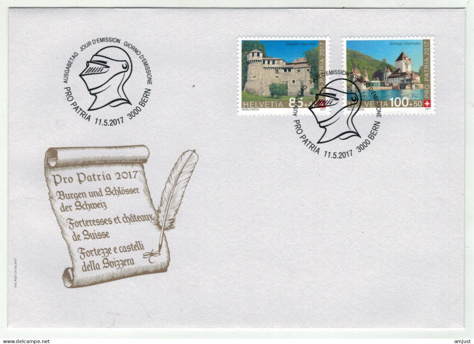 Suisse// Schweiz // Switzerland // Pro-Patria // FDC Série Pro-Patria 2017 - Lettres & Documents