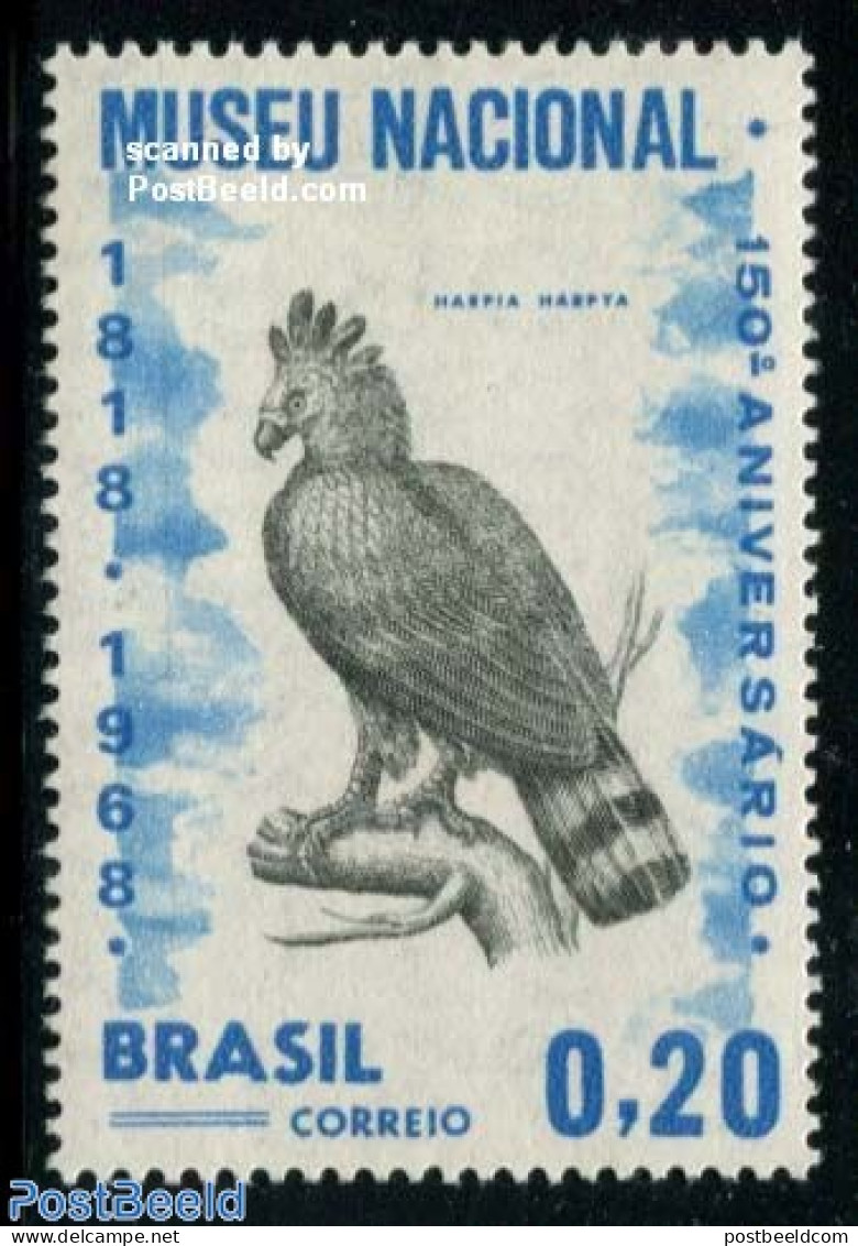 Brazil 1968 National Museum 1v, Mint NH, Nature - Birds - Art - Museums - Ungebraucht