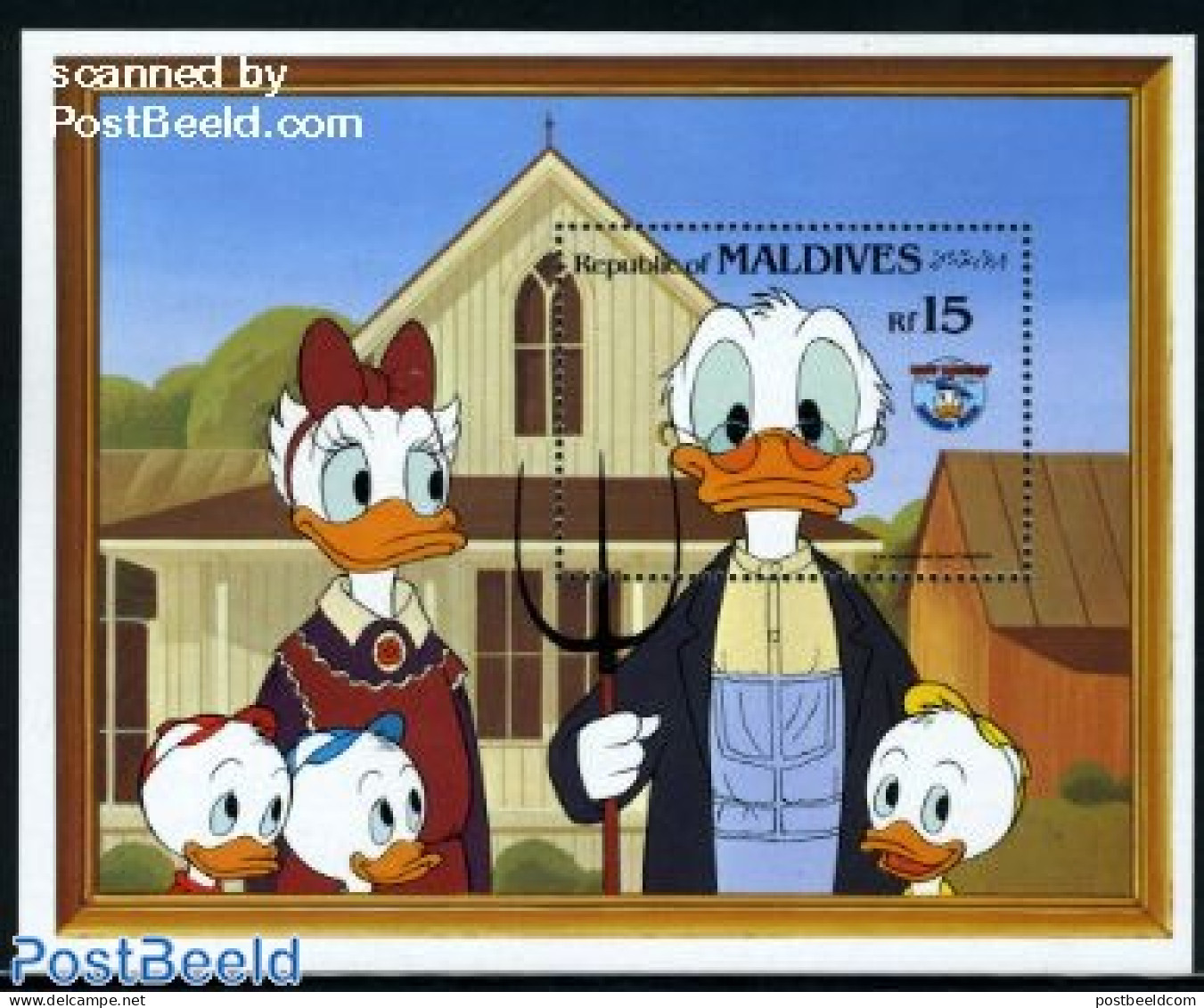 Maldives 1984 50 Years Donald Duck S/s, Donald, Mint NH, Art - Disney - Disney