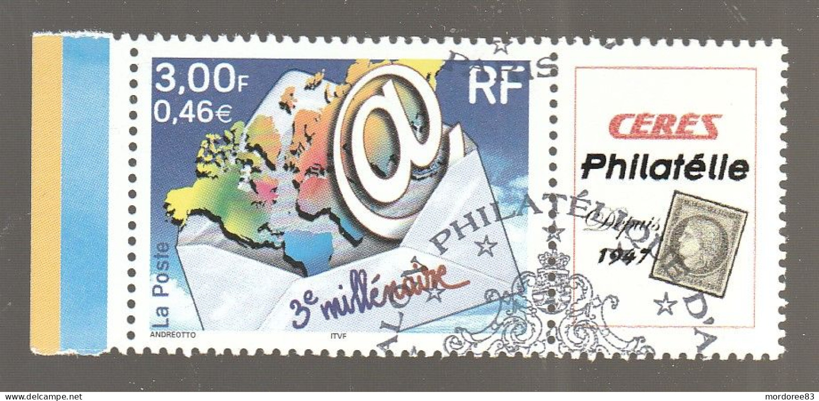 FRANCE 2000 Timbre Personnalisé 3e Millénaire YT 3365ab Oblitere - Used Stamps