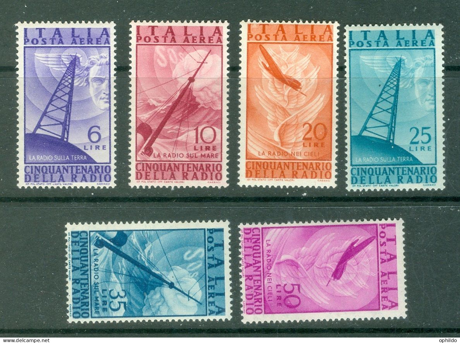 Italie   Yvert  PA  123/128  Ou Sassone A 136/141   * * TB   - Poste Aérienne